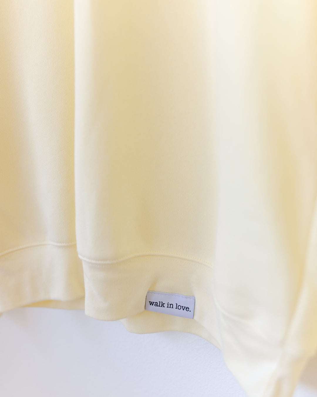 walk in love. Embroidered French Vanilla Sweatshirt