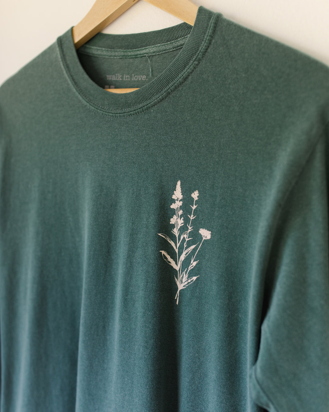 His Grace Is Sufficient Vintage Washed Blue Spruce Long Sleeve