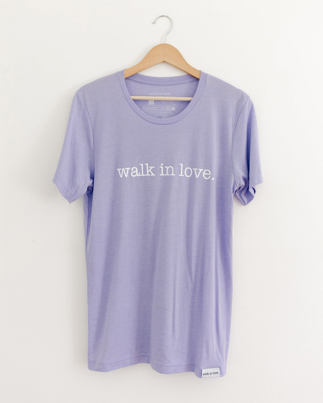 walk in love. Original Lavender Tee