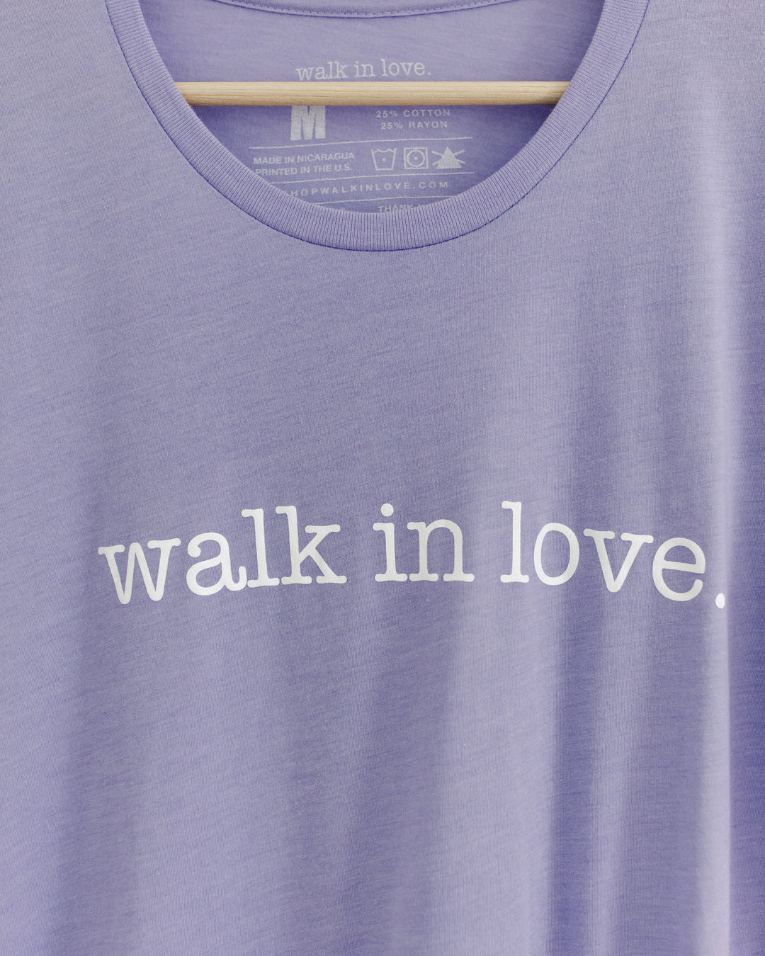 walk in love. Original Lavender Tee