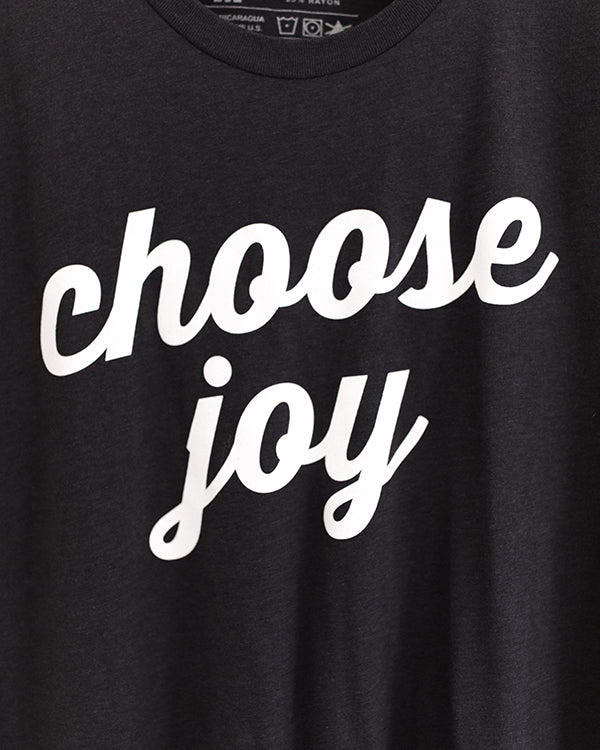 Choose Joy Dark Gray Tri-Blend Tee