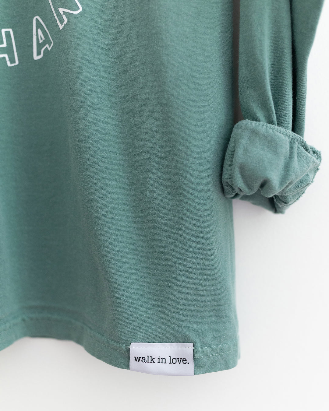In All Things Give Thanks Light Green Long Sleeve
