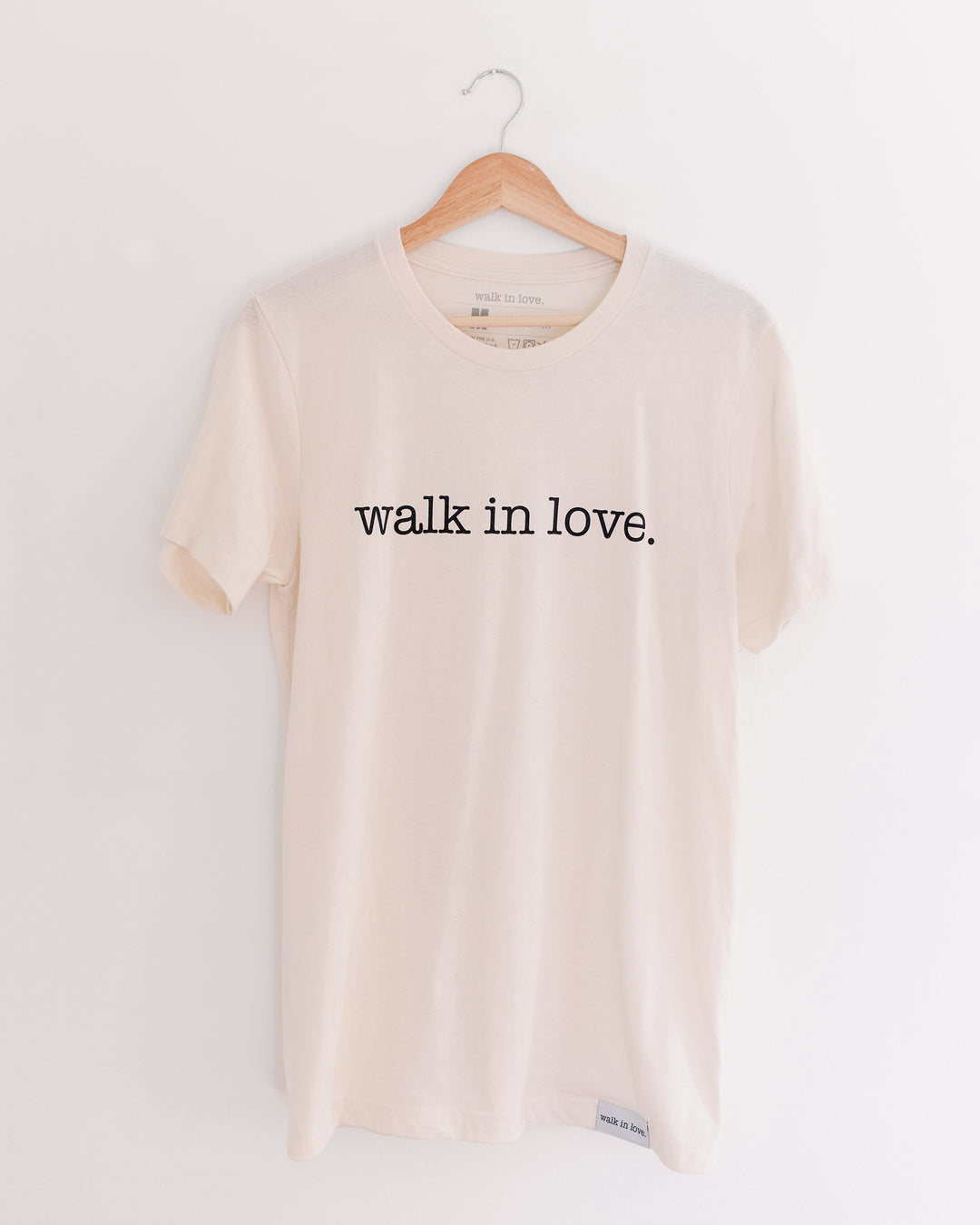 Original walk in love. Organic/Recycled Ivory Tee