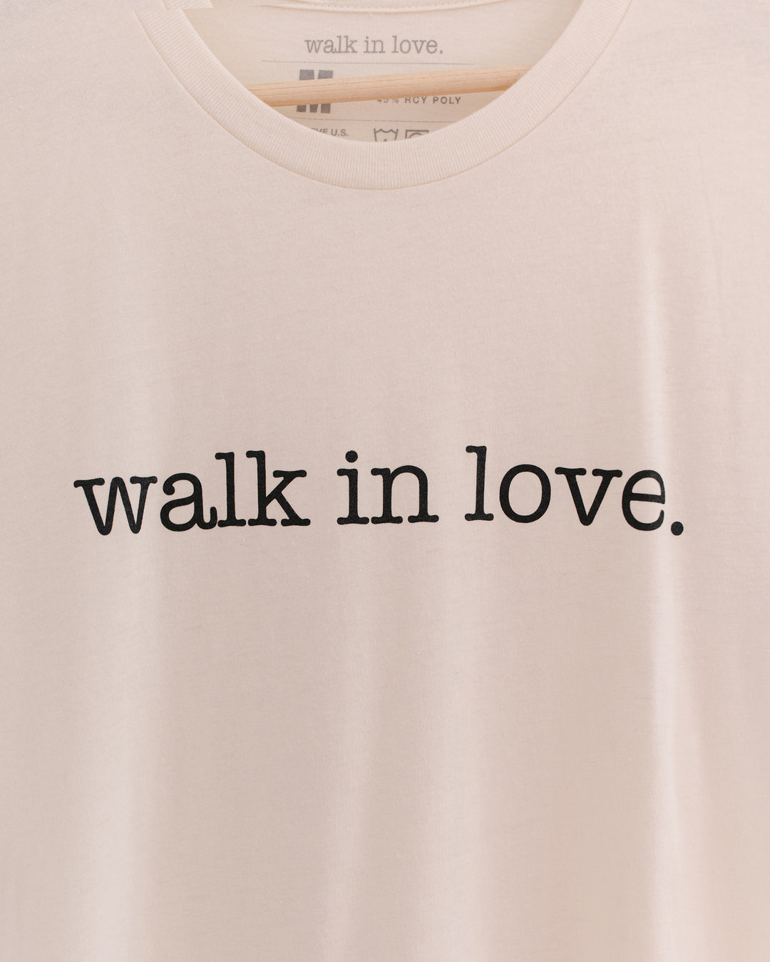 Original walk in love. Organic/Recycled Ivory Tee