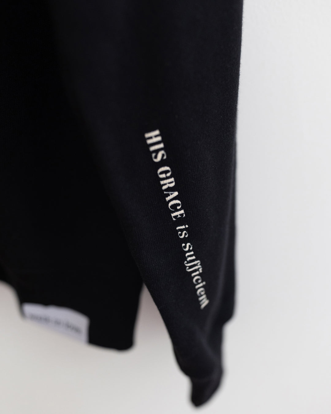 His Grace is Sufficient Black Sweatshirt