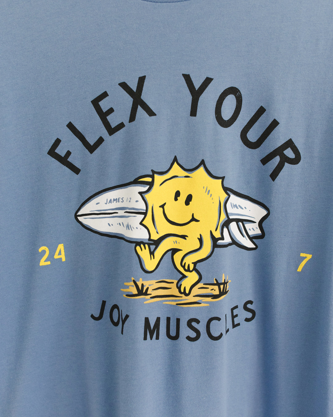 Flex Your Joy Muscles Lavender Blue Tee