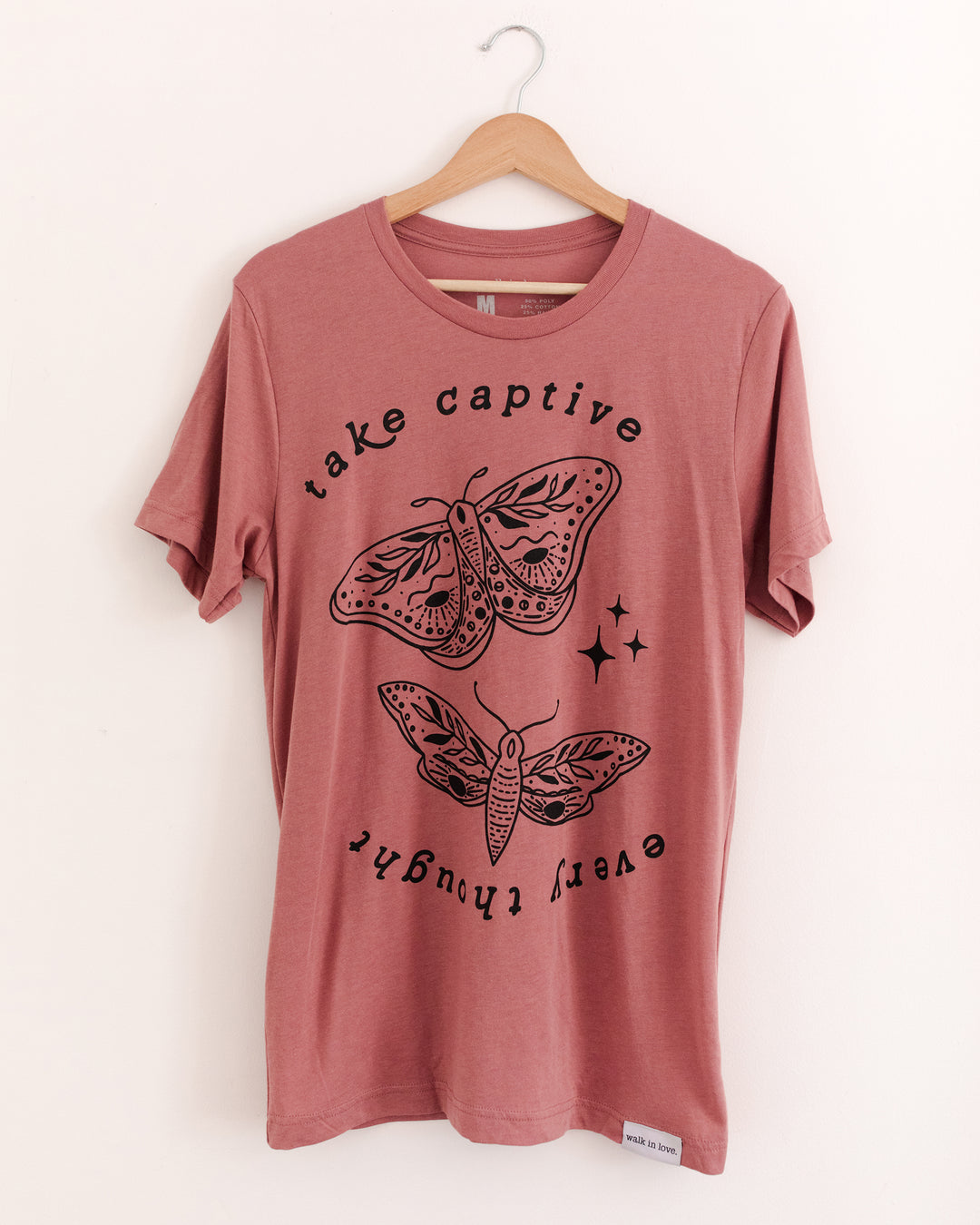 Take Captive Every Thought Dusty Rose Tri-Blend Tee