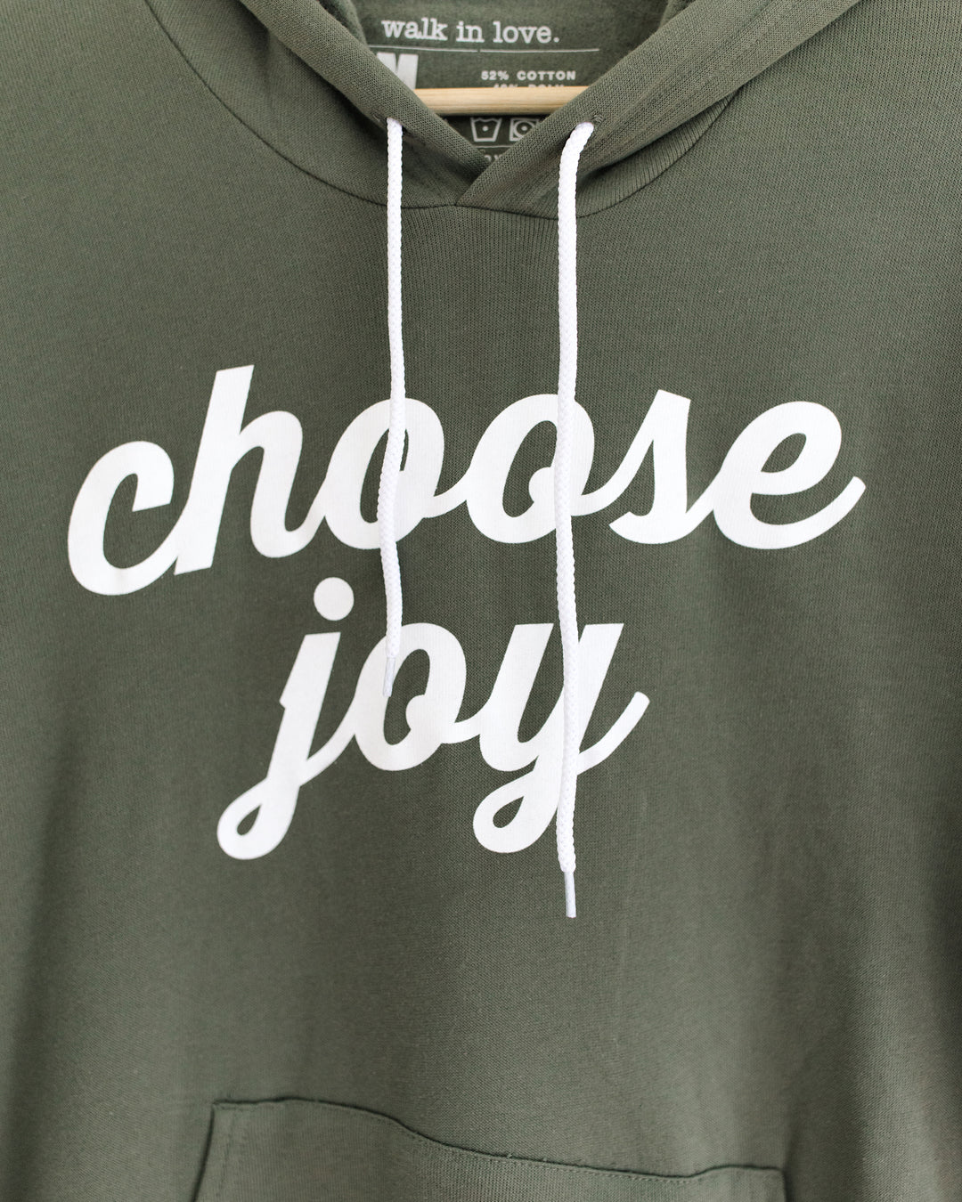 Choose Joy Military Green Hoodie