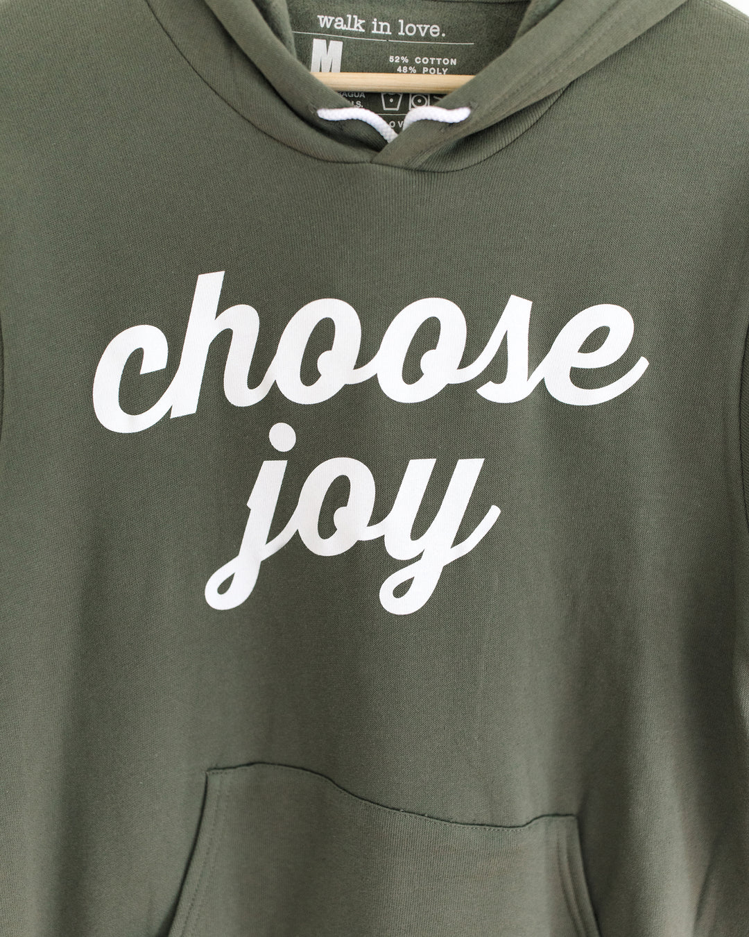 Choose Joy Military Green Hoodie