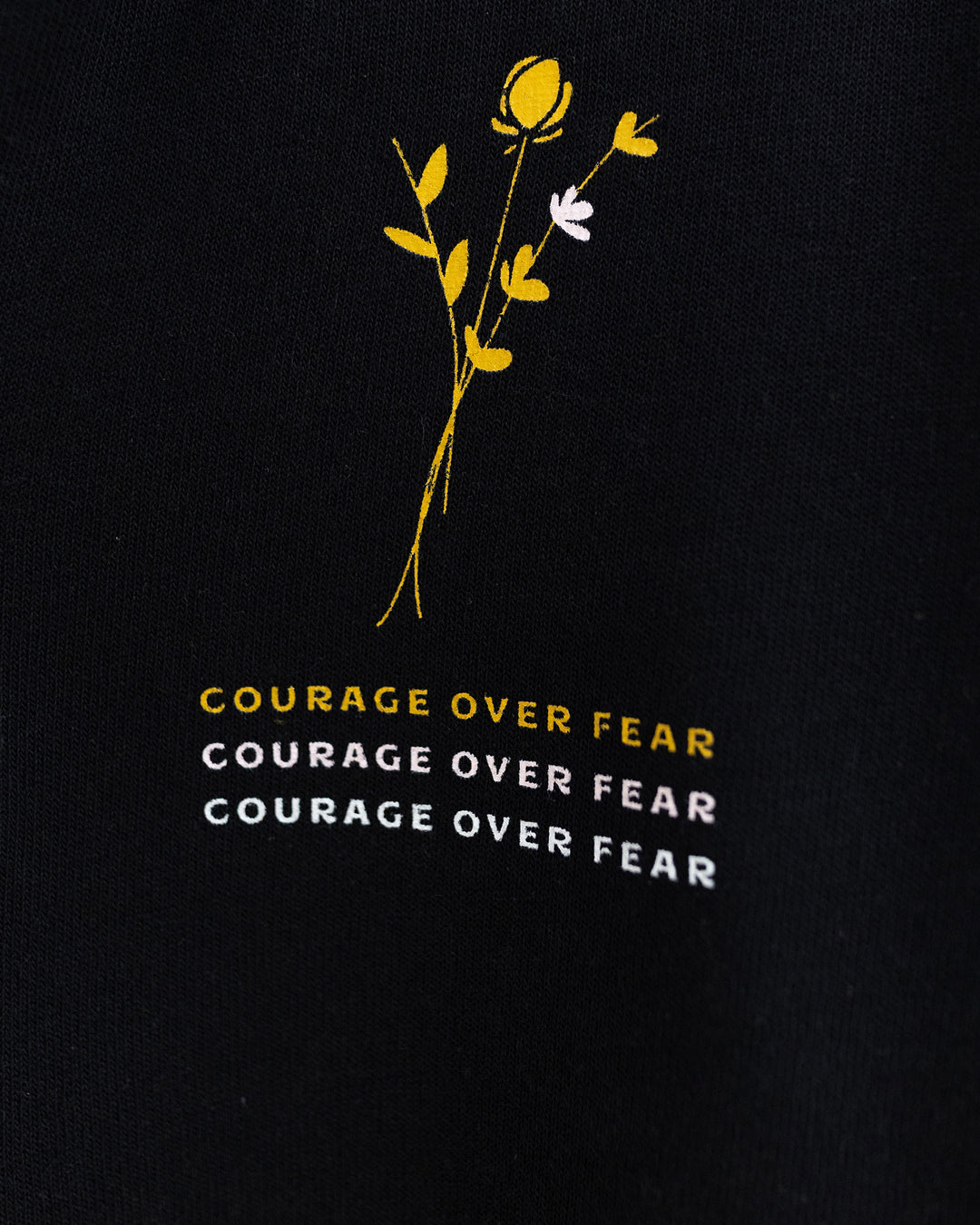 Courage Over Fear Black Hoodie