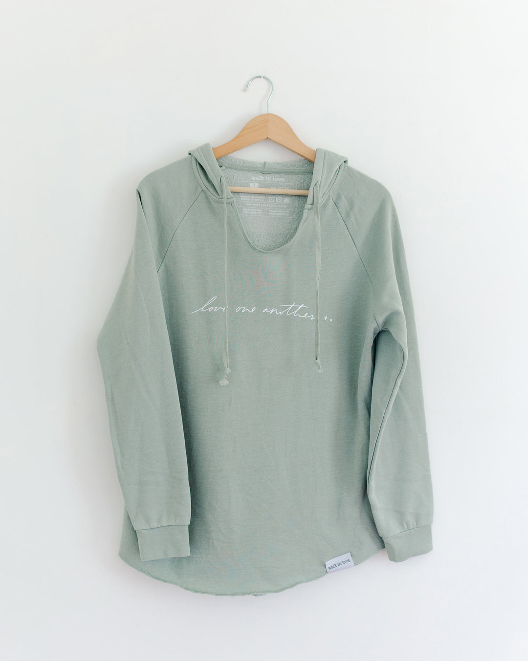 Love One Another Sage Wave Wash Women's Pullover Hoodie