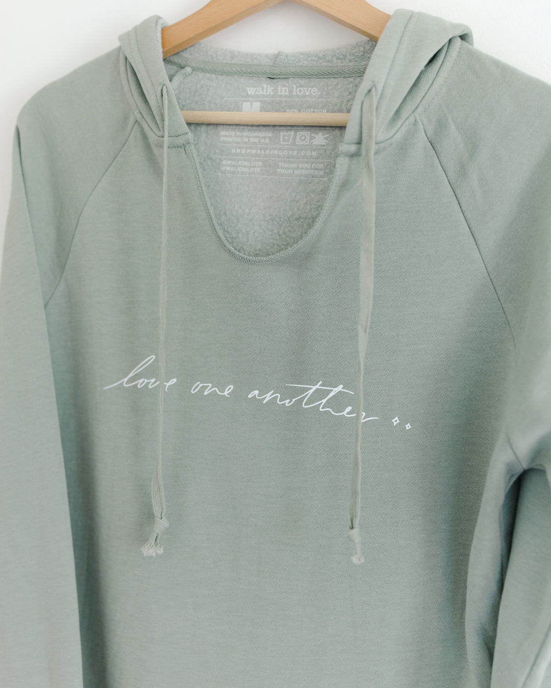 Love One Another Sage Wave Wash Women's Pullover Hoodie
