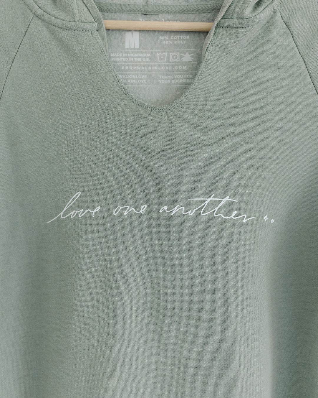 Love One Another Sage Wave Wash Women's Pullover Hoodie