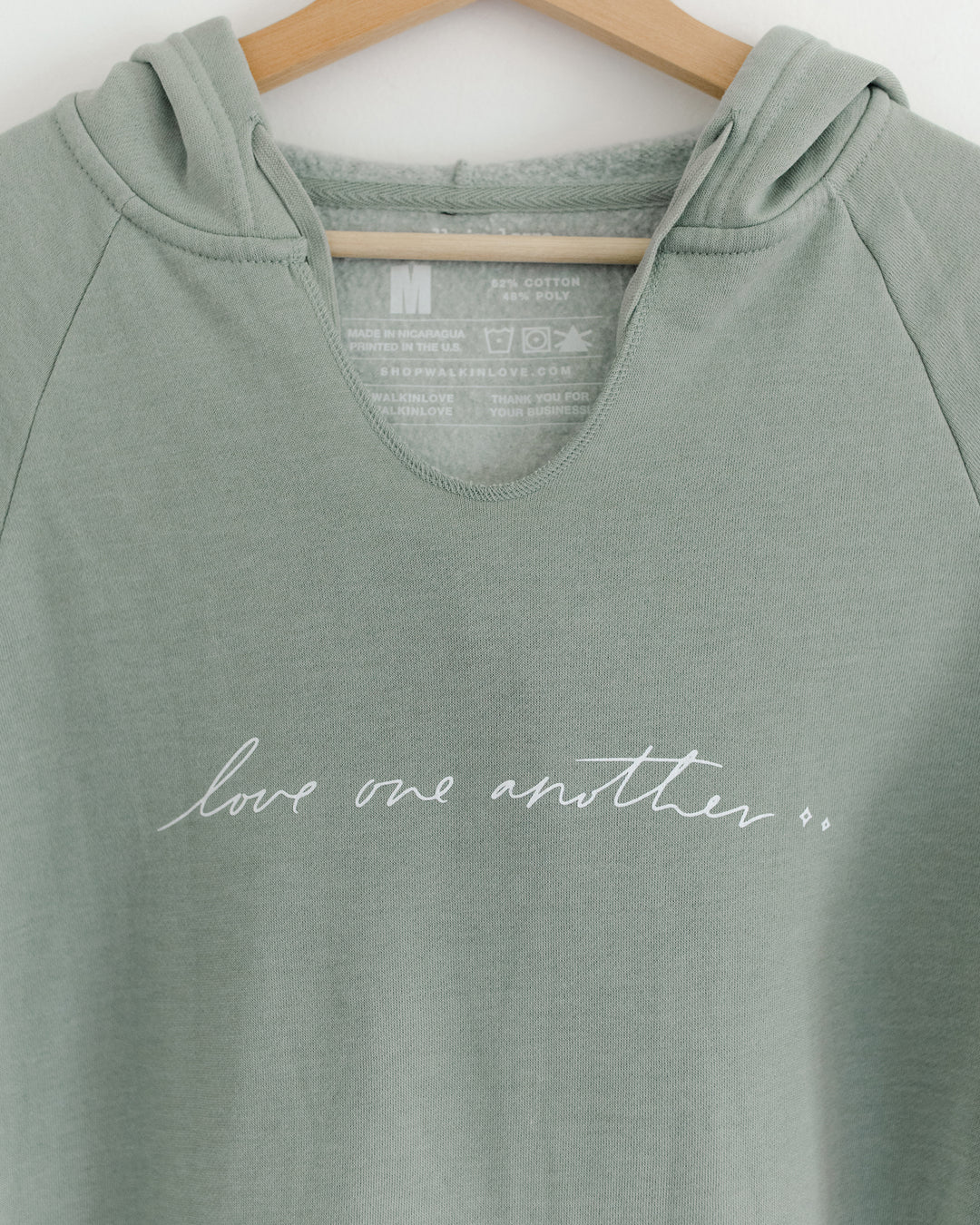 Love One Another Sage Wave Wash Women's Pullover Hoodie