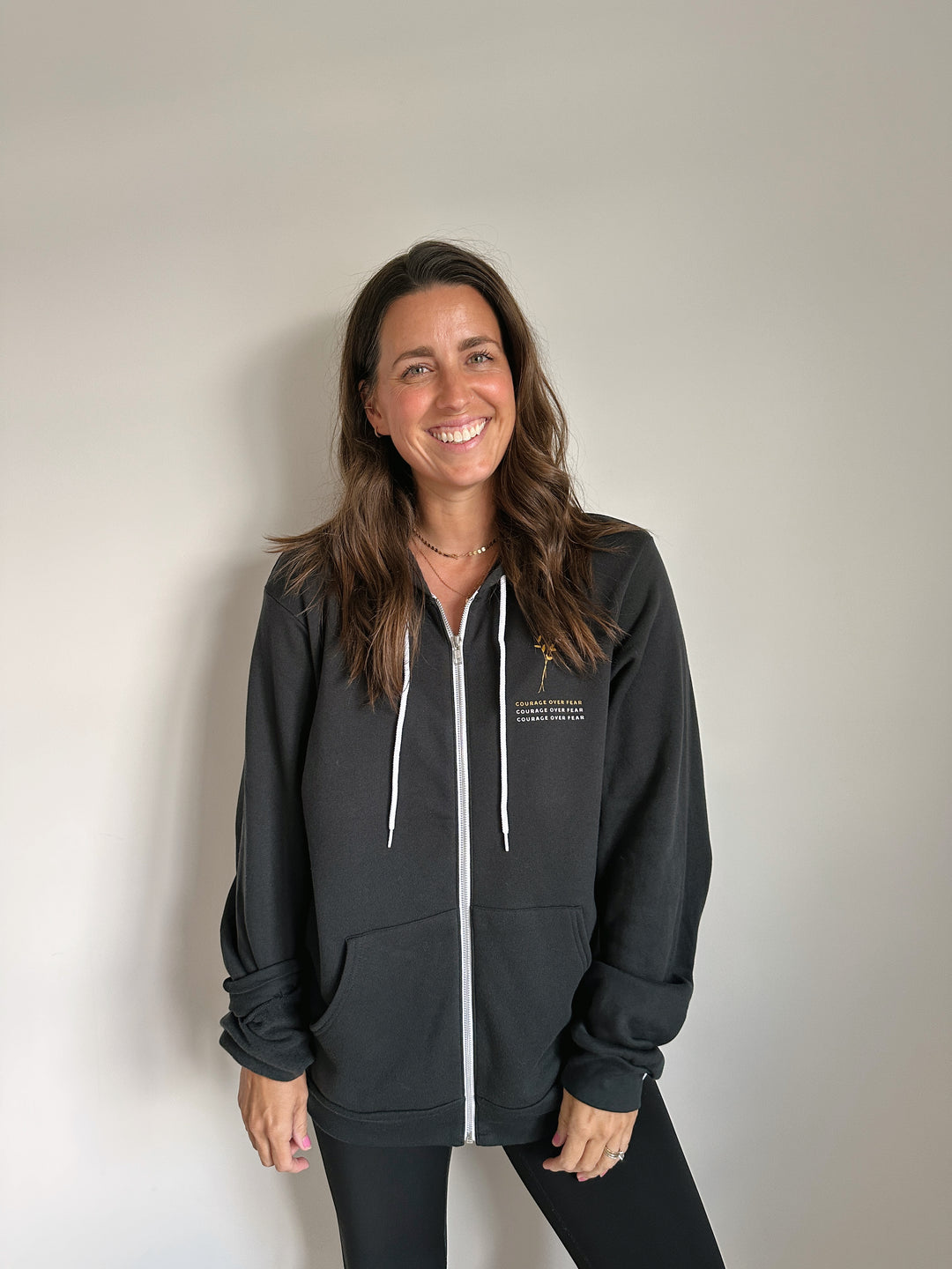 Courage Over Fear Black Hoodie