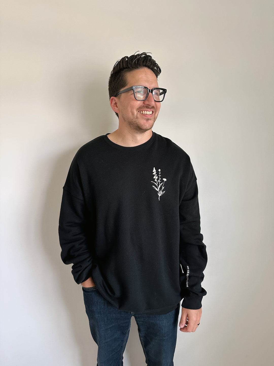 His Grace is Sufficient Black Sweatshirt