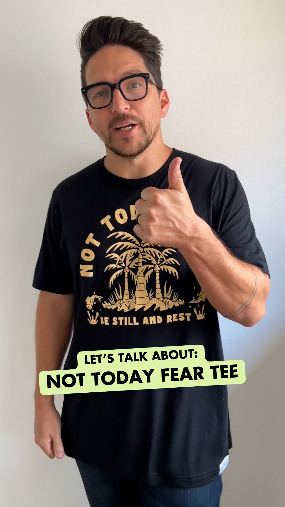 Not Today Fear Black Tri-Blend Tee