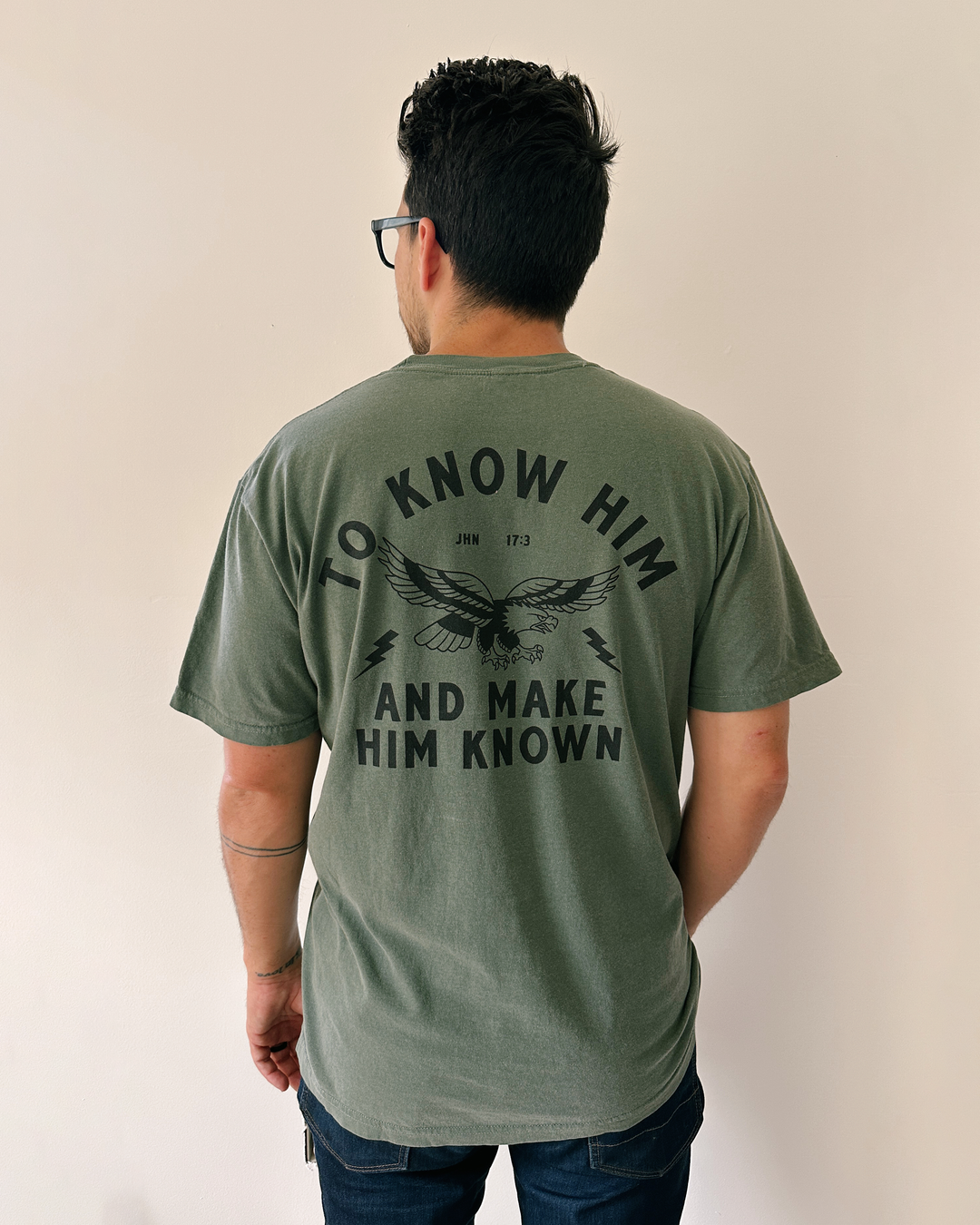 Make Him Known Vintage Washed Moss Tee