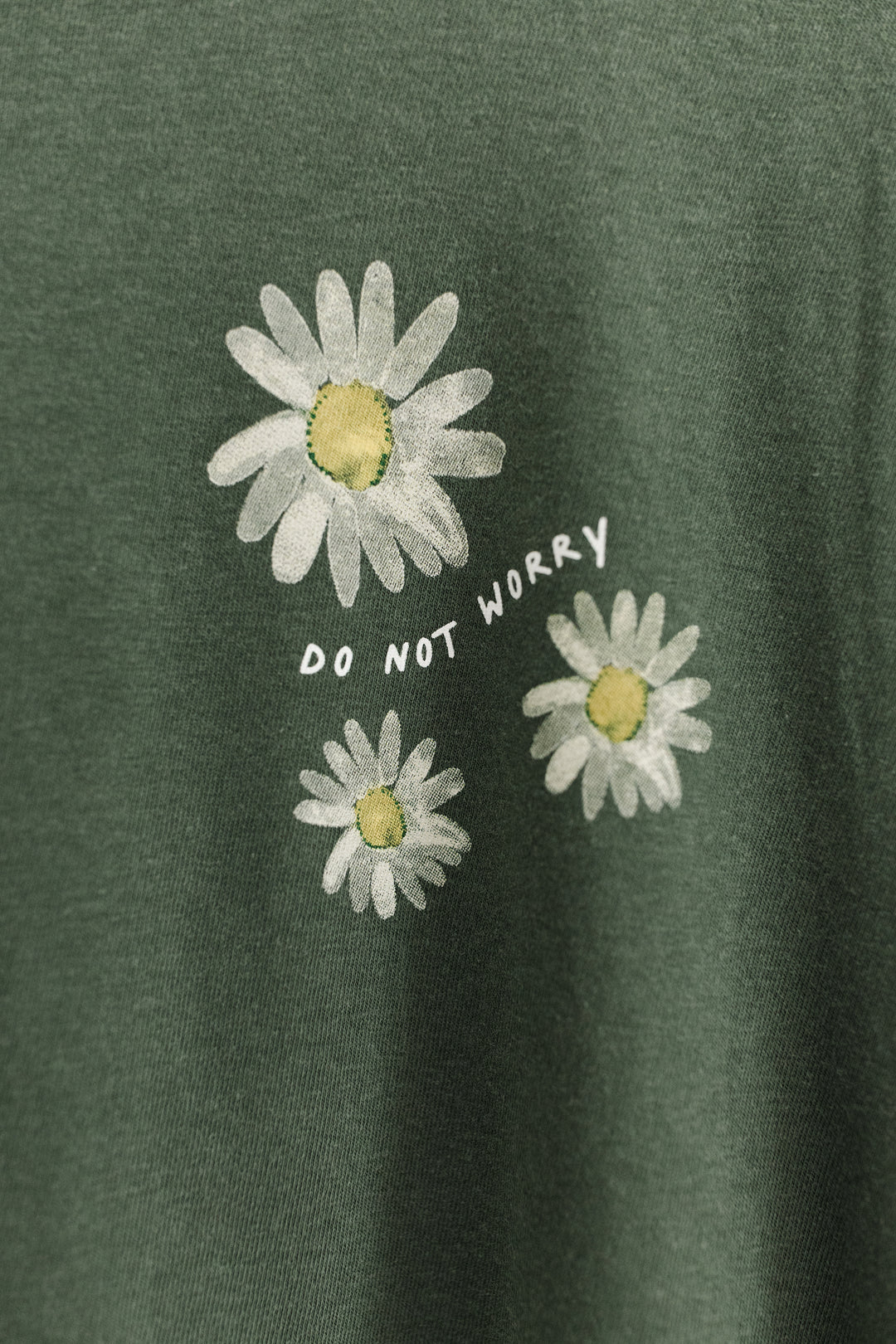 Do Not Worry Daisy Moss Vintage Washed Tee
