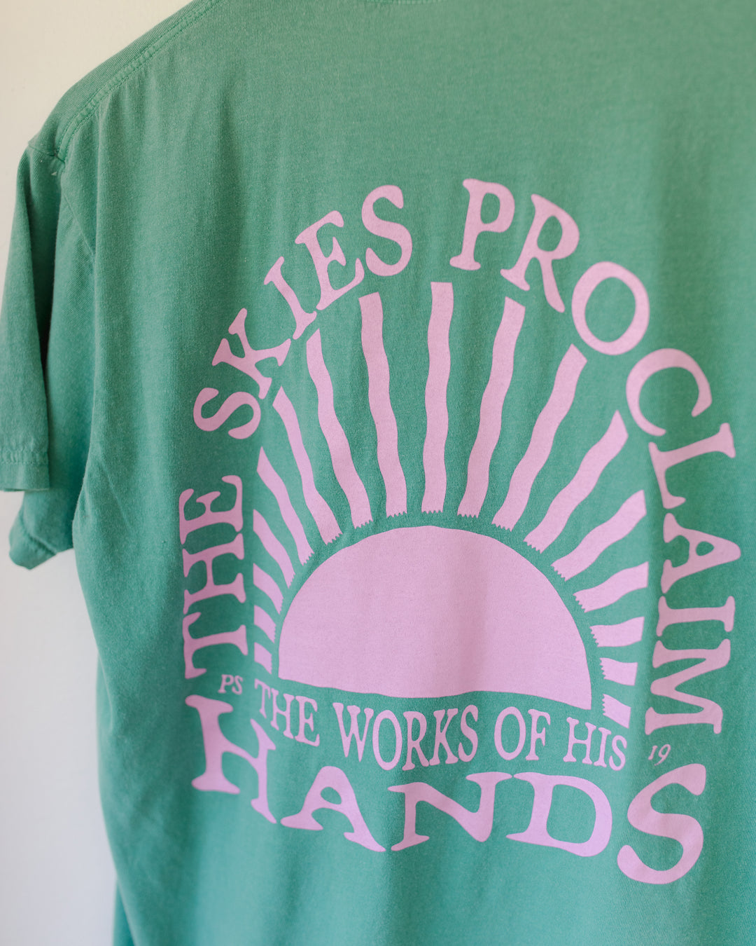 The Skies Proclaim Seafoam Vintage Washed Tee