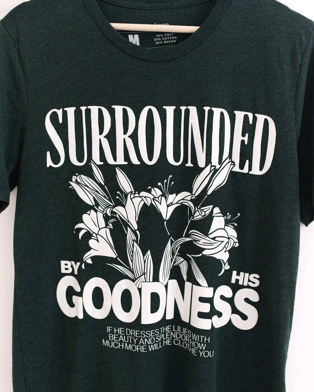 Surrounded By His Goodness Emerald Tri-Blend Tee