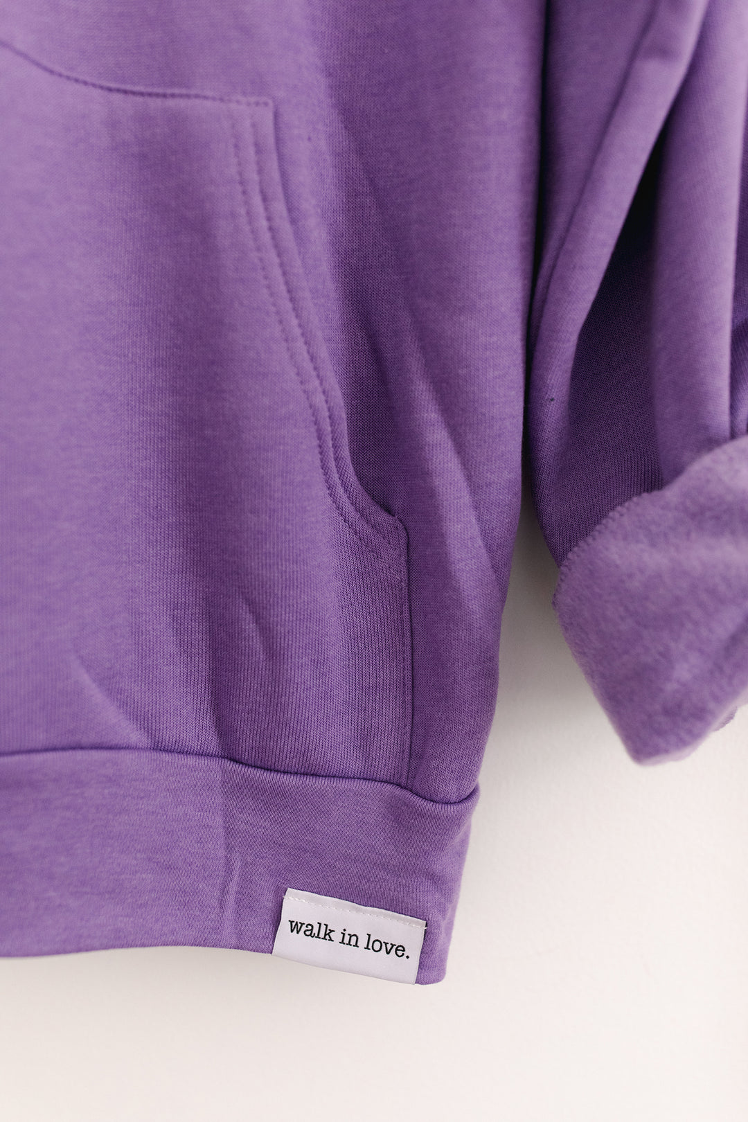 walk in love. Original Heather Purple Hoodie