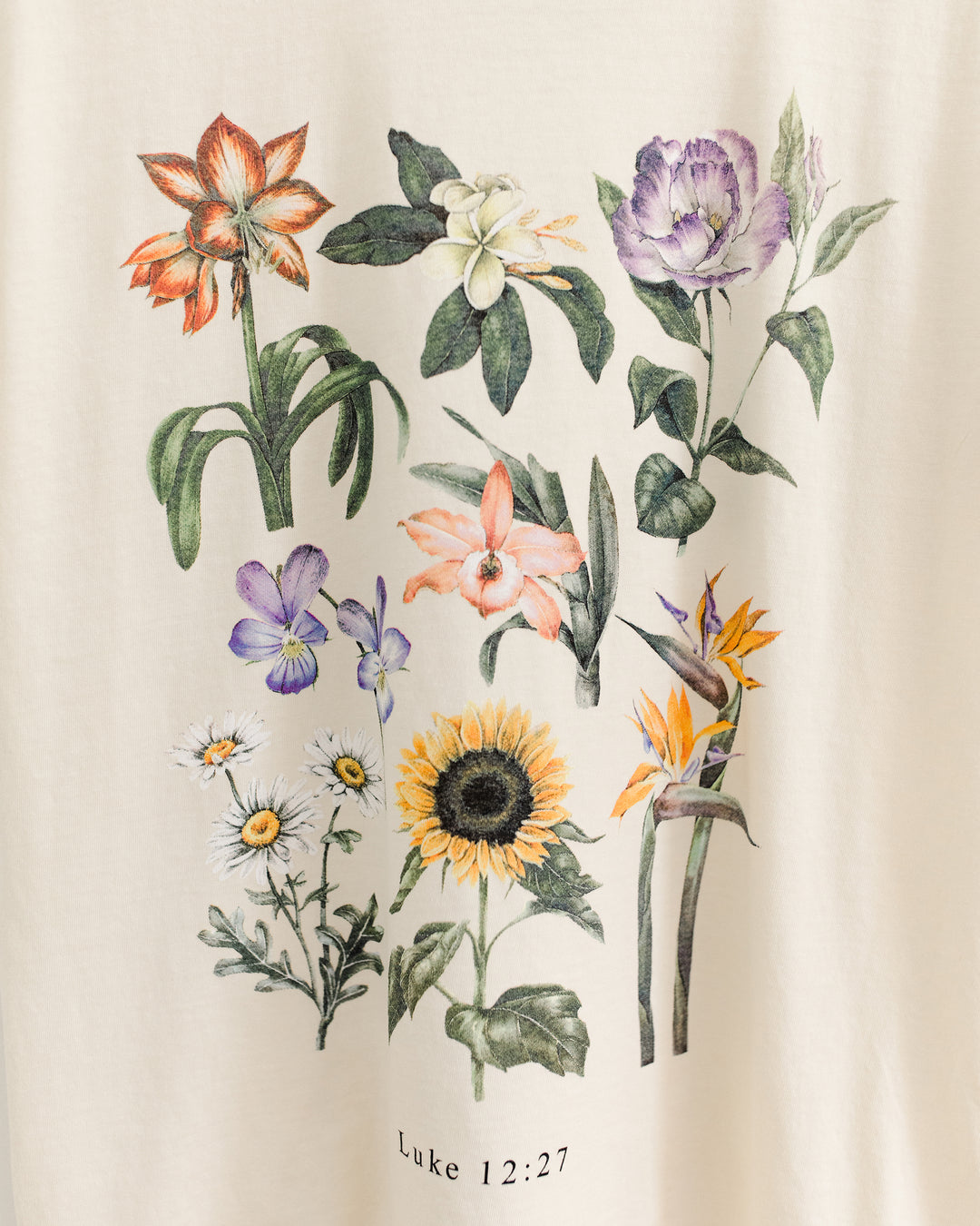 Luke 12:27 Ivory Vintage Washed Tee