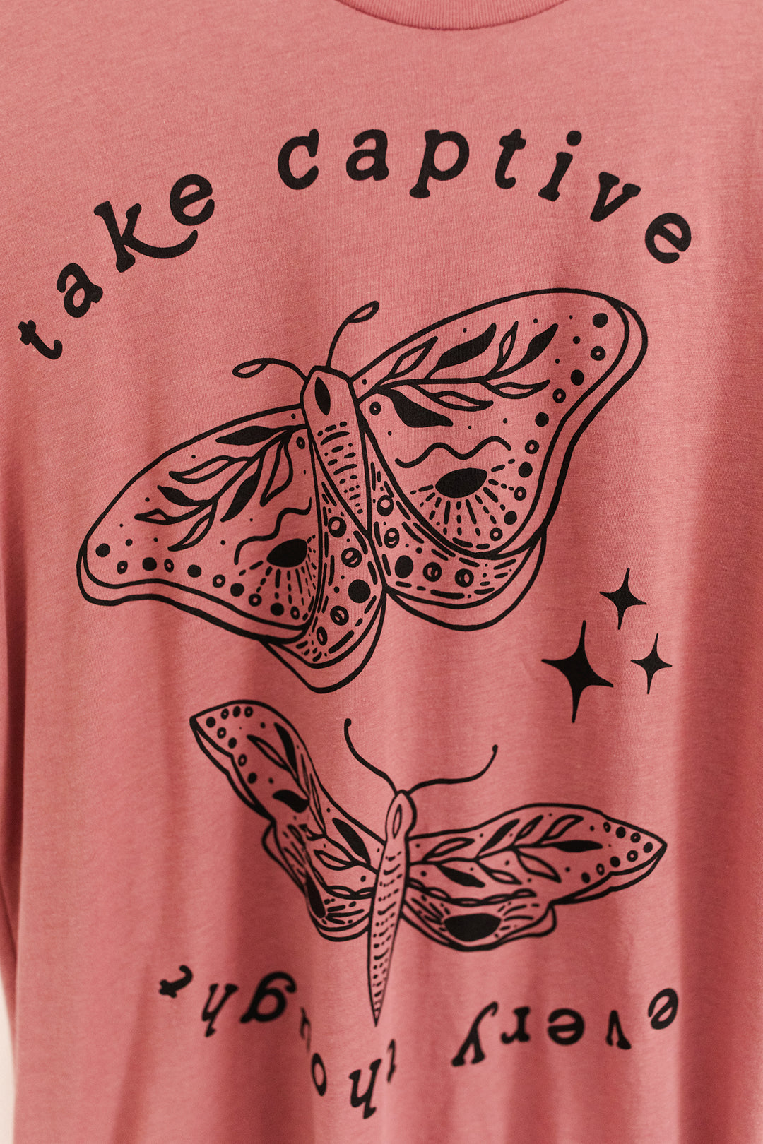 Take Captive Every Thought Dusty Rose Tri-Blend Tee