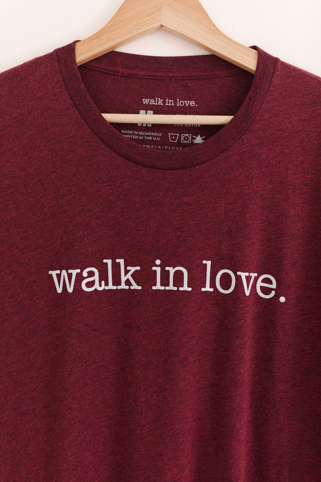 walk in love. Original Cardinal Tri-Blend Tee