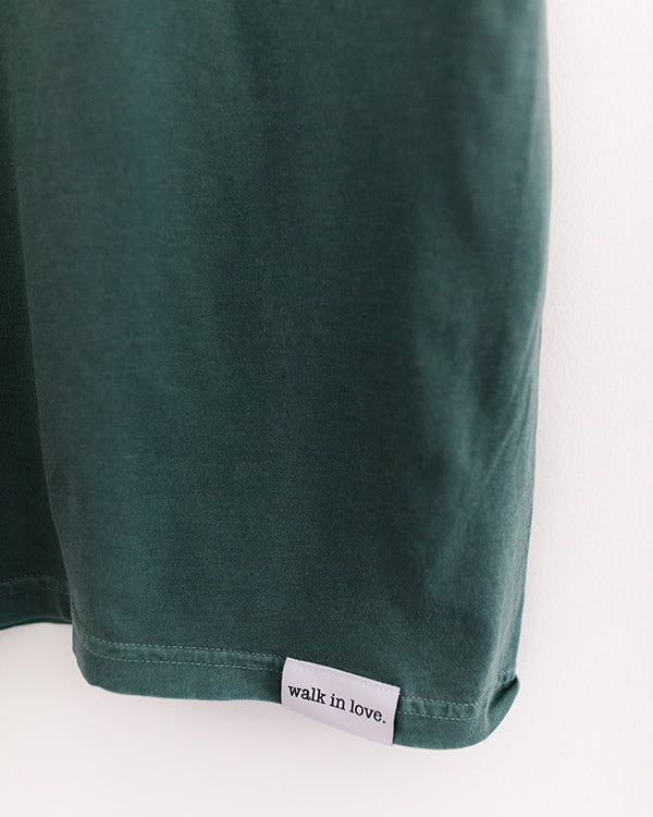 Joy Comes in the Morning Vintage Washed Blue Spruce Tee