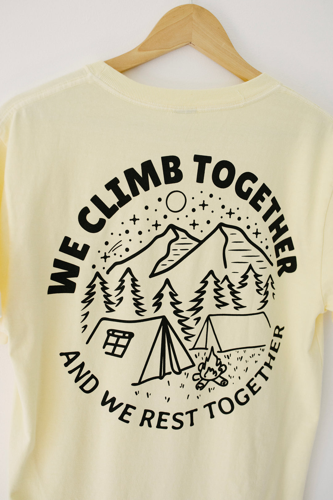 Climb Together Vintage Washed Buttermilk Tee