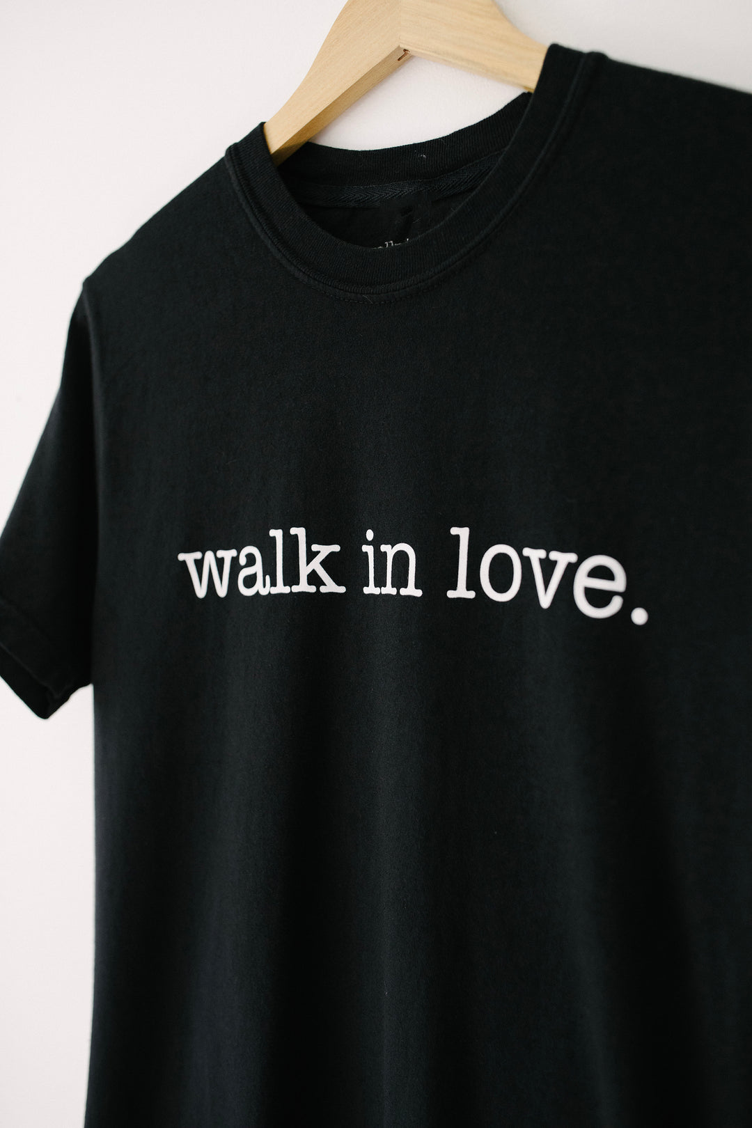 walk in love. Original Vintage Washed Black Tee