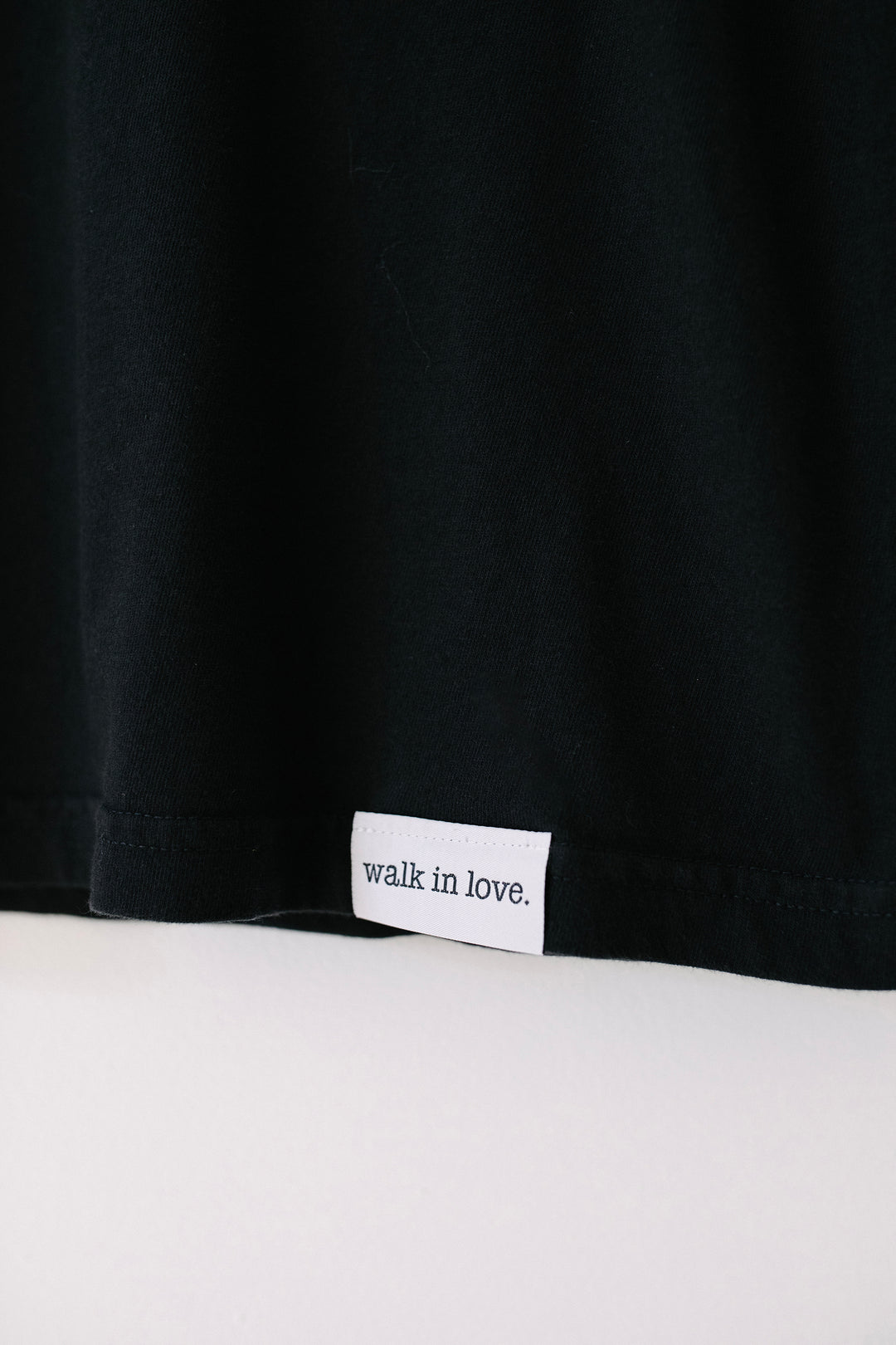 walk in love. Original Vintage Washed Black Tee