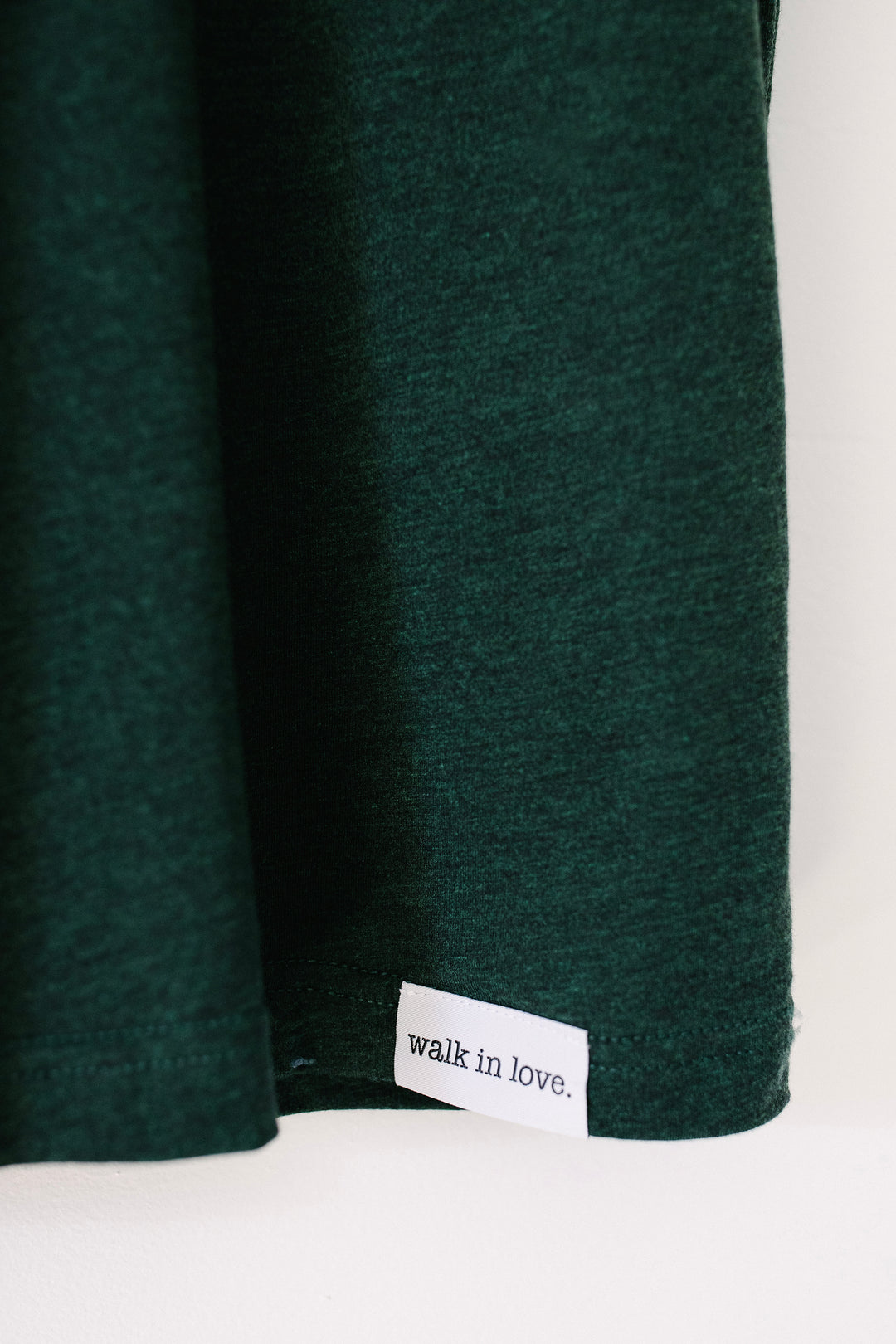 walk in love. Original Emerald Tri Blend Tee