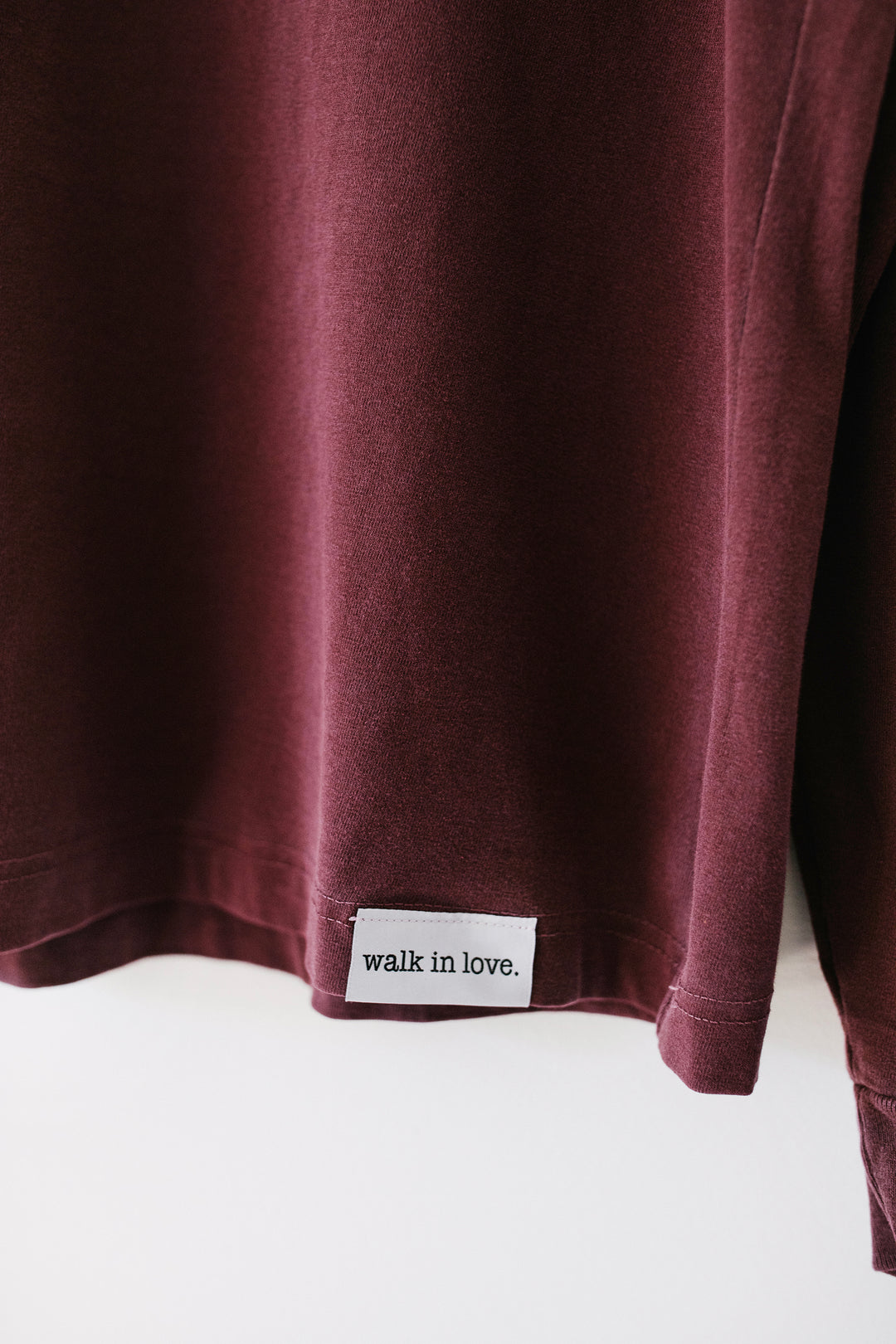 walk in love Original Washed Maroon Long Sleeve