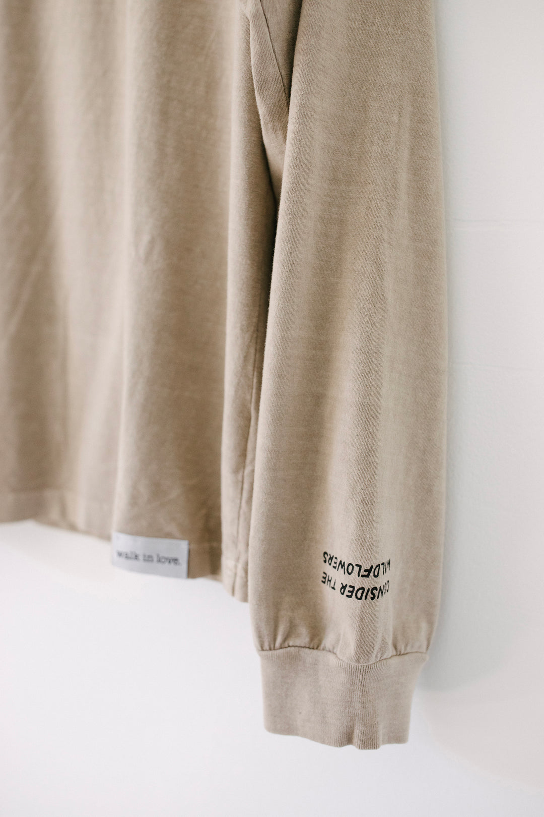 Consider the Wildflowers Washed Khaki Long Sleeve