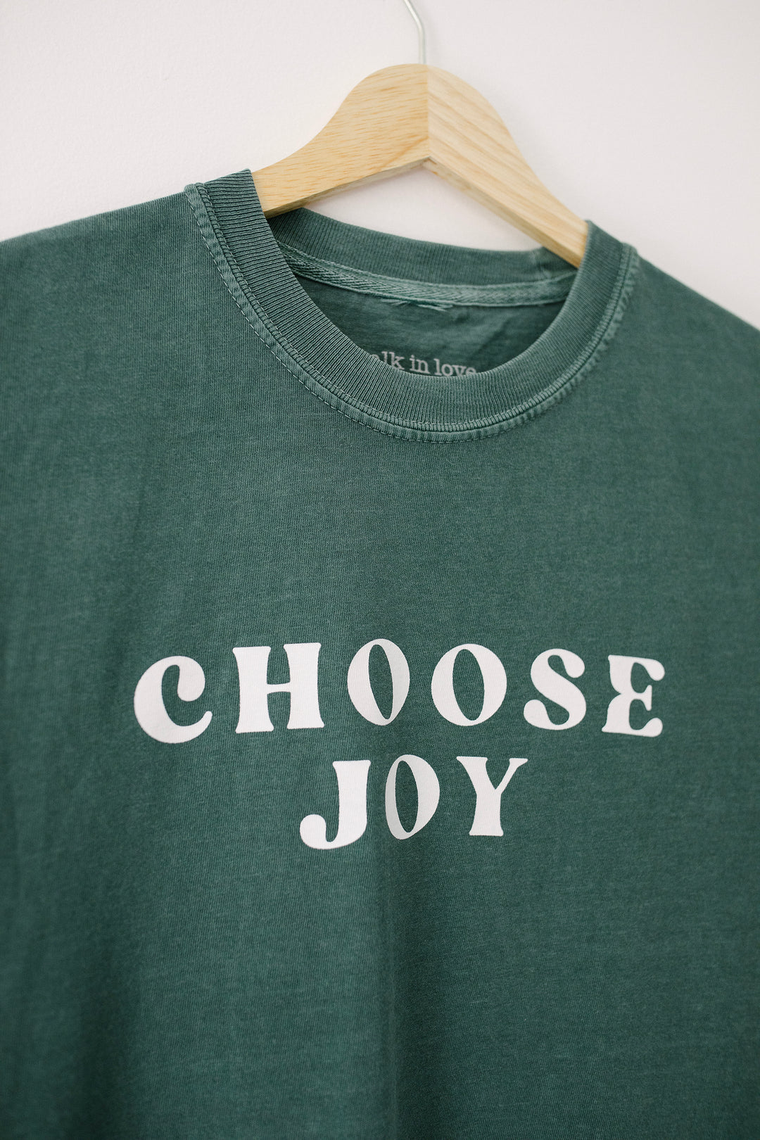 Choose Joy Blue Spruce Vintage Washed Tee