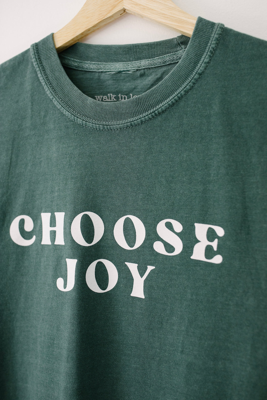 Choose Joy Blue Spruce Vintage Washed Tee