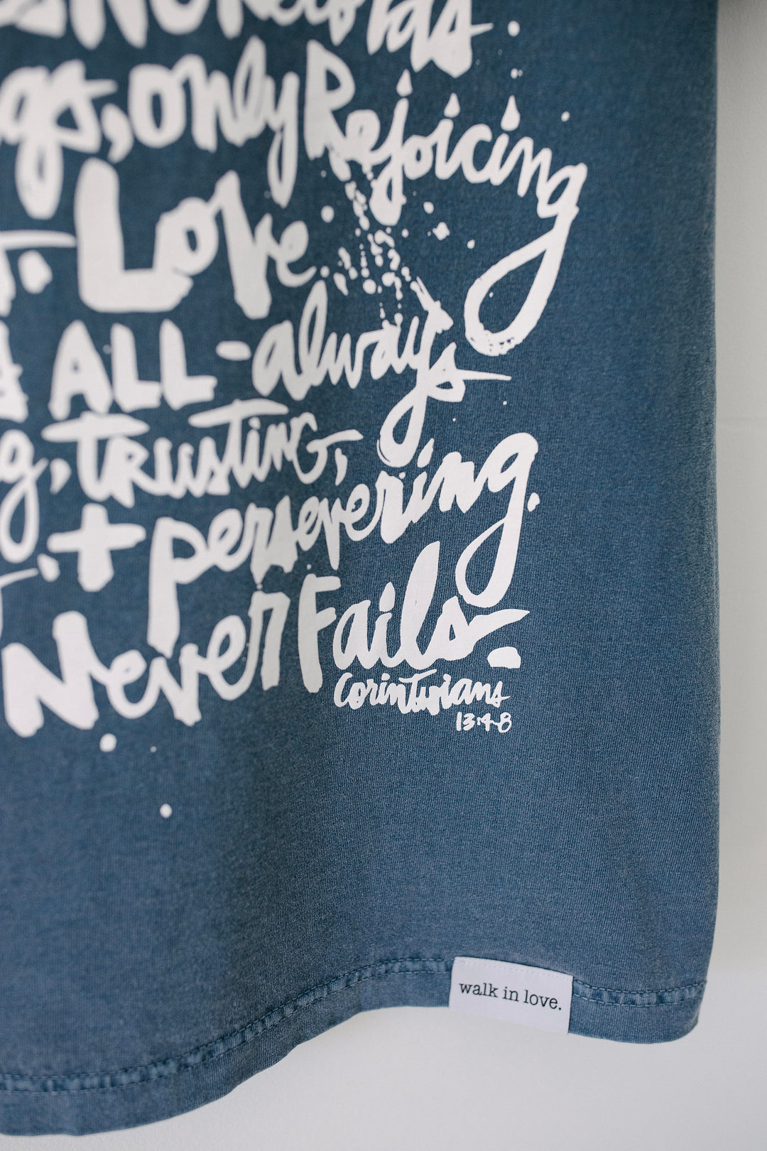 Love is Heavyweight Dusty Blue Tee