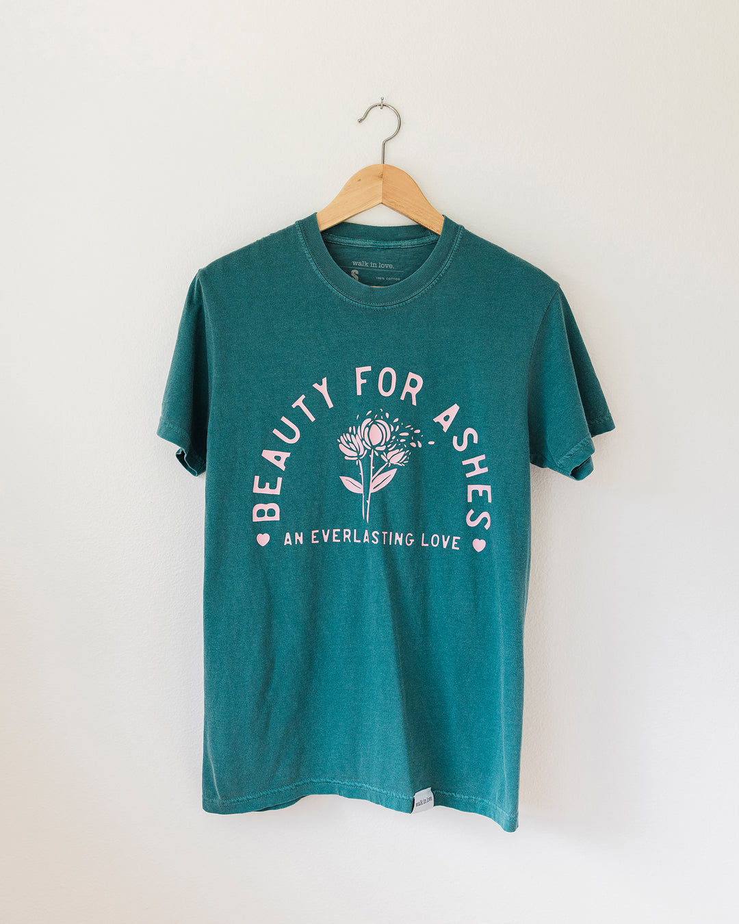 Beauty For Ashes Vintage Washed Emerald Tee
