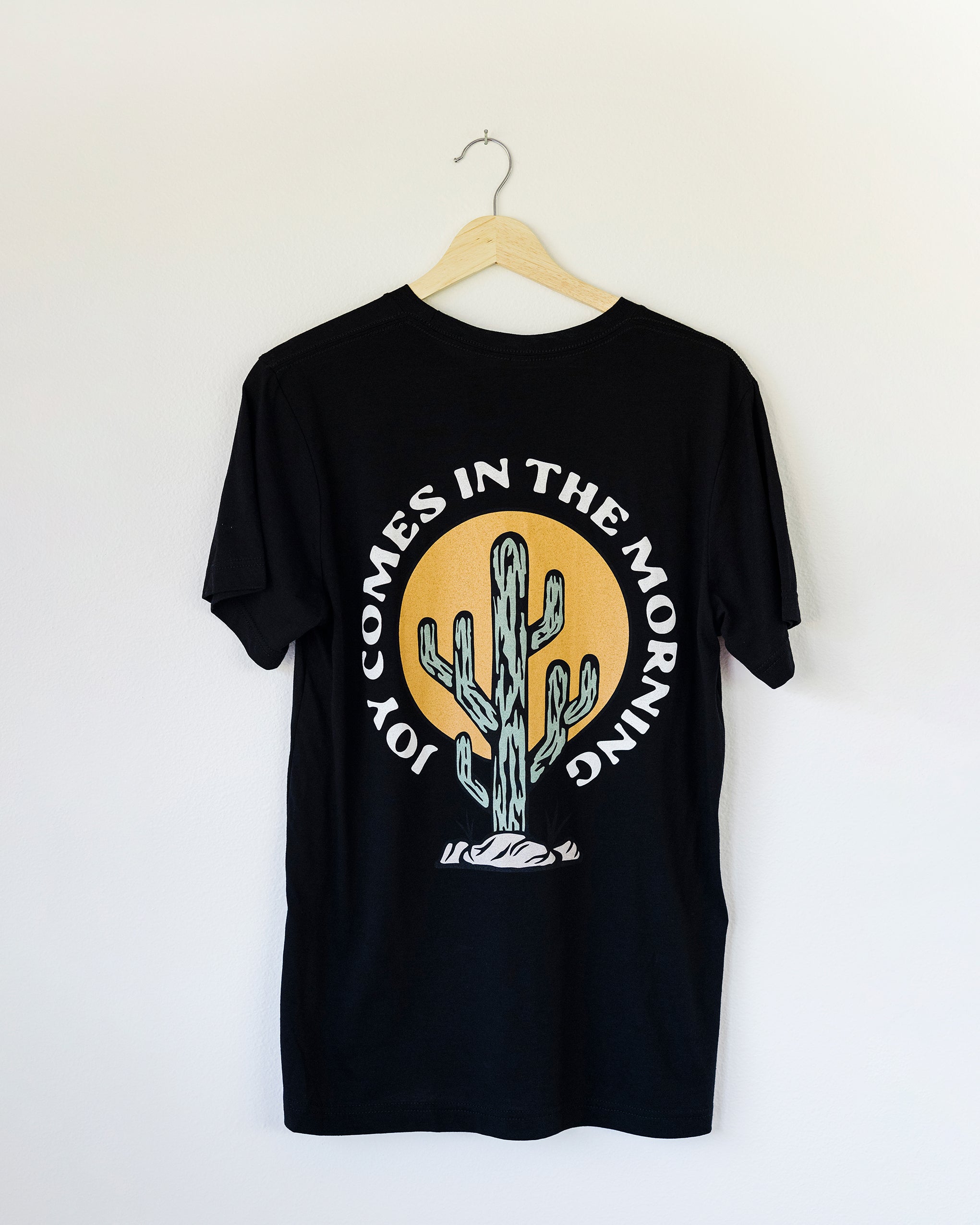 Joy Comes in the Morning Cactus Black Tee