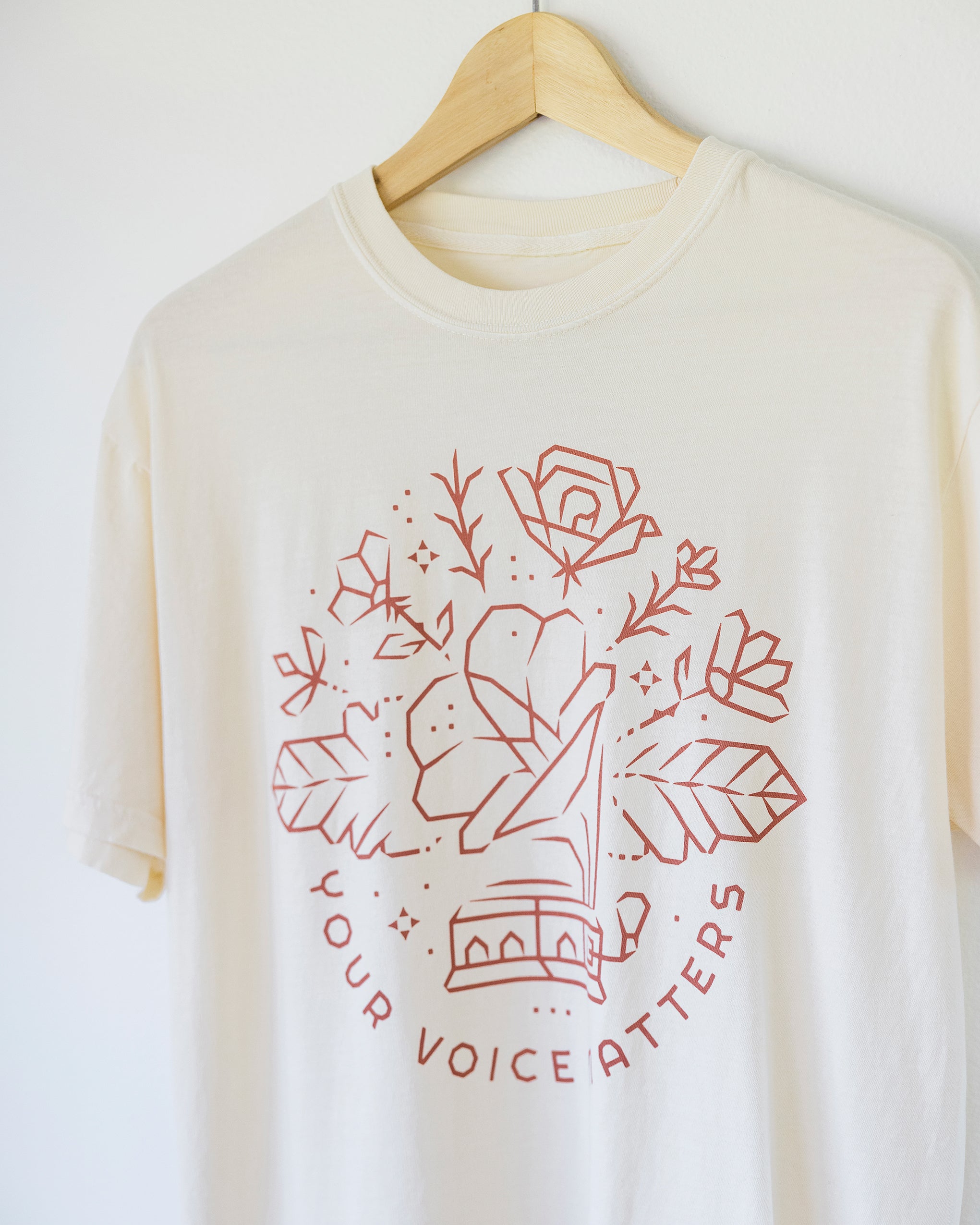 Your Voice Matters Ivory Vintage Washed Tee