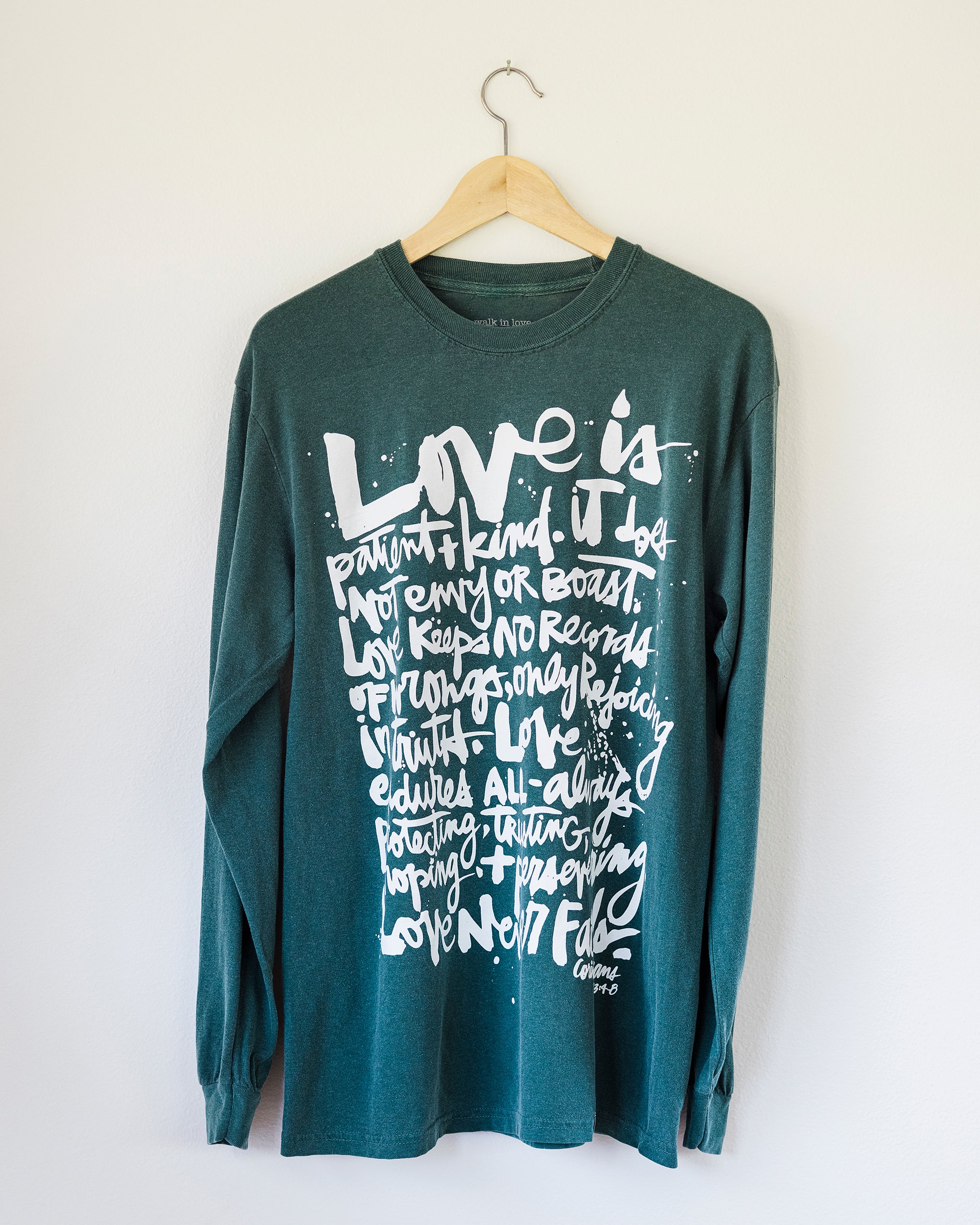 Love is Spruce Vintage Washed Long Sleeve
