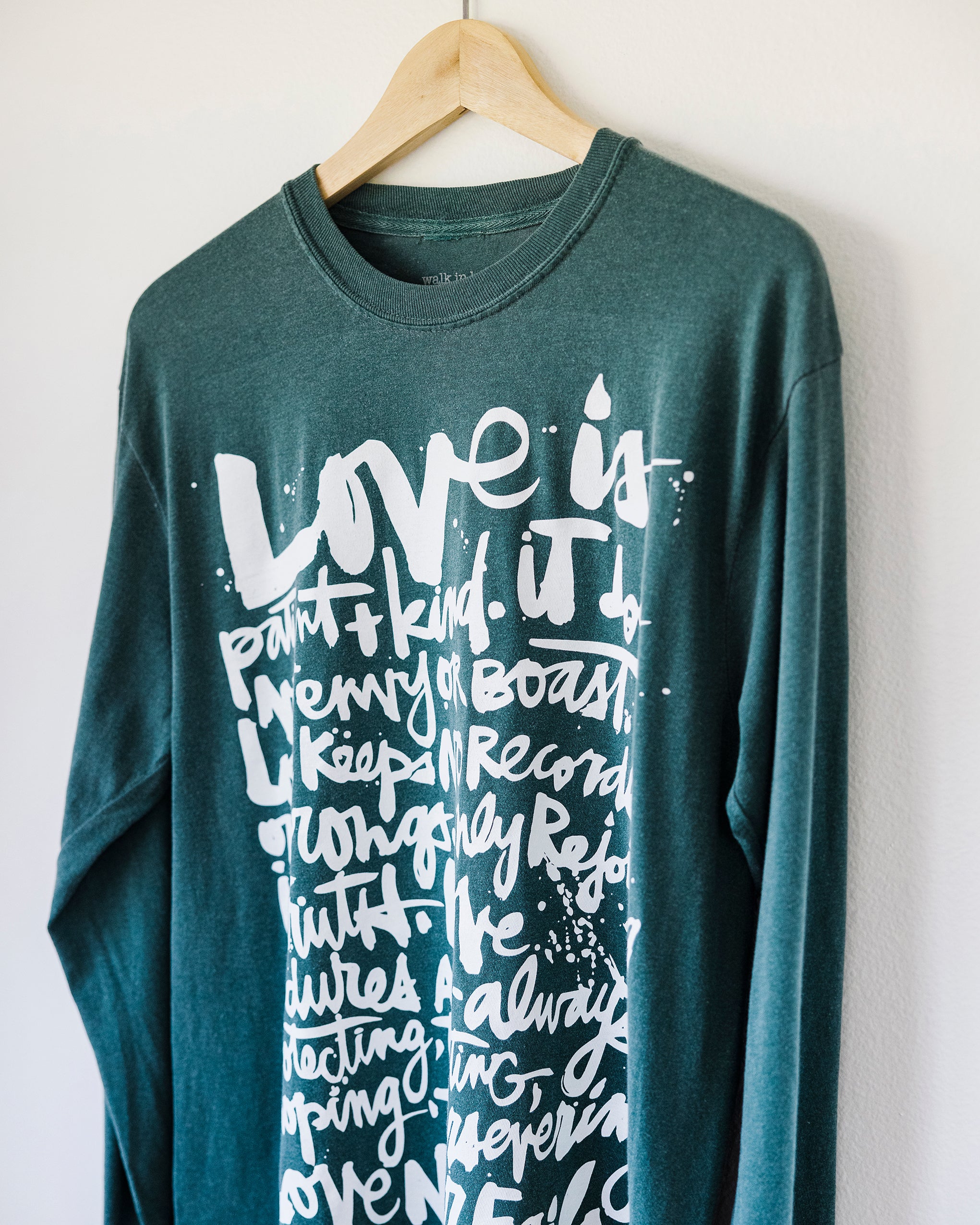 Love is Spruce Vintage Washed Long Sleeve