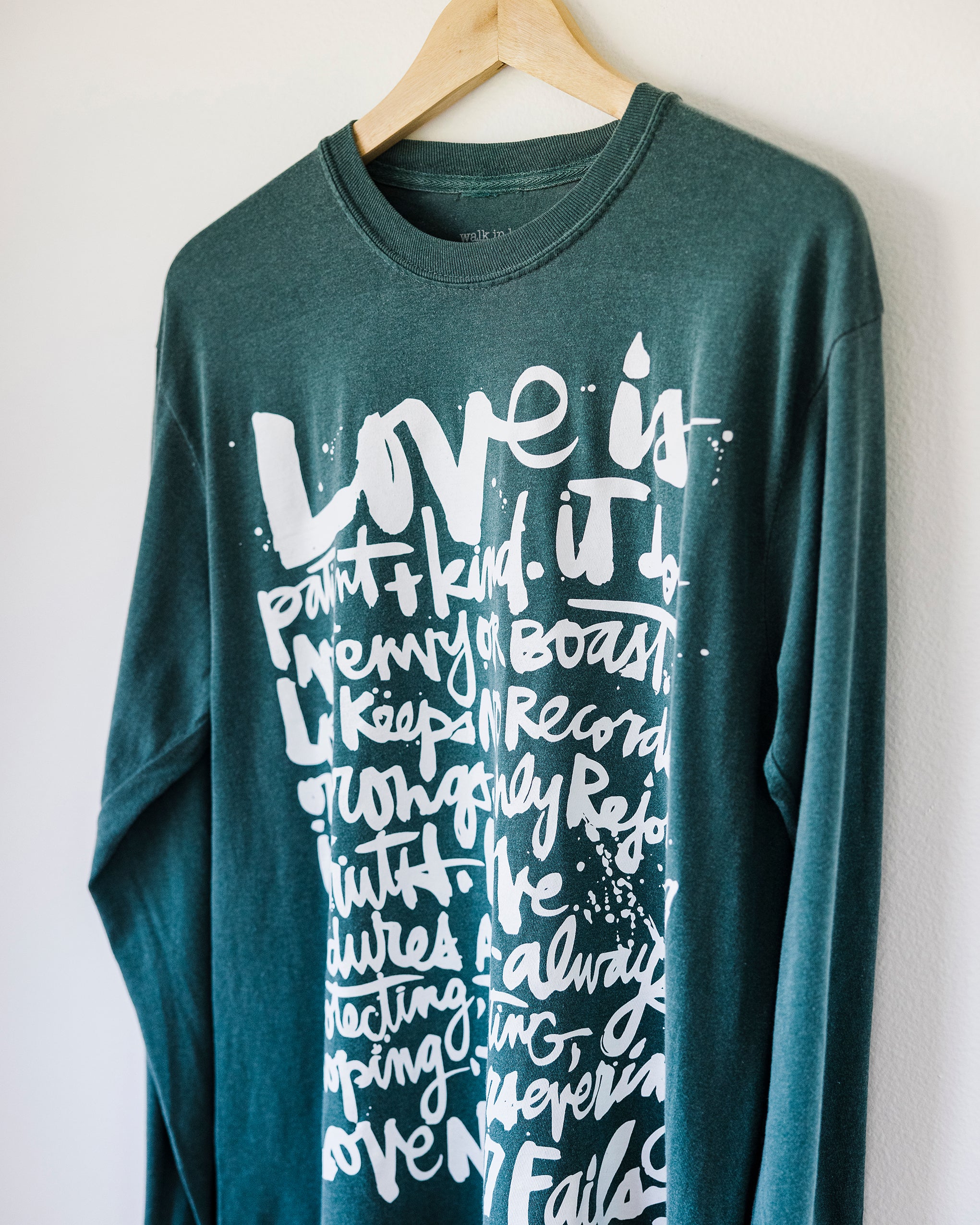 Love is Spruce Vintage Washed Long Sleeve