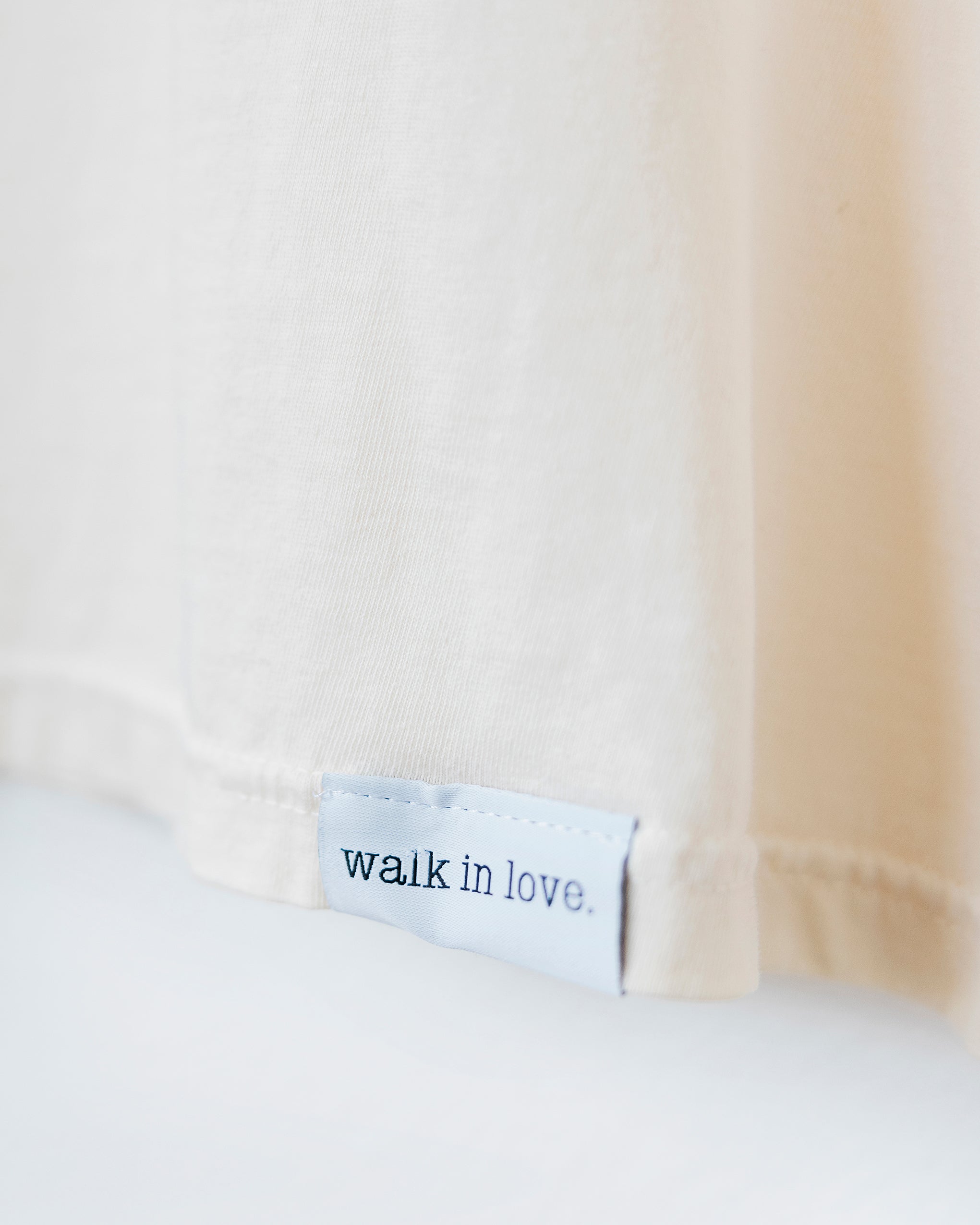 walk in love. Embroidered Ivory Vintage Washed Long Sleeve