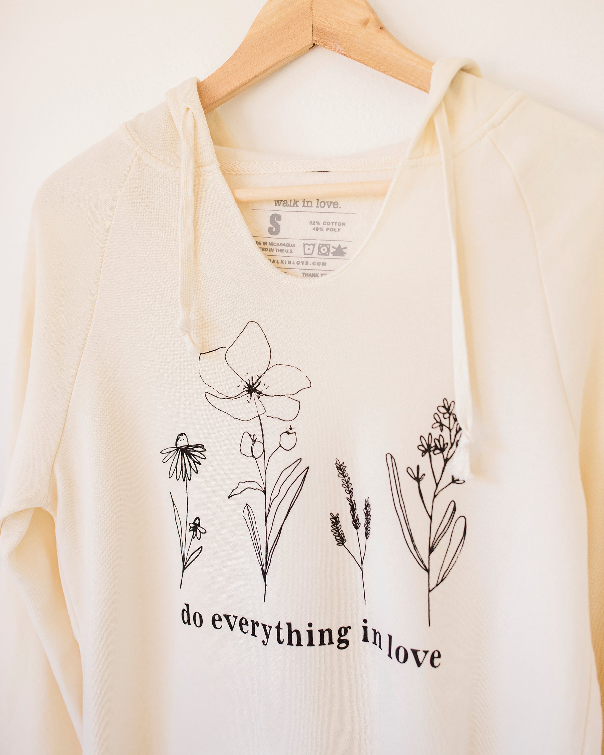Do Everything in Love Ivory Women's Hoodie