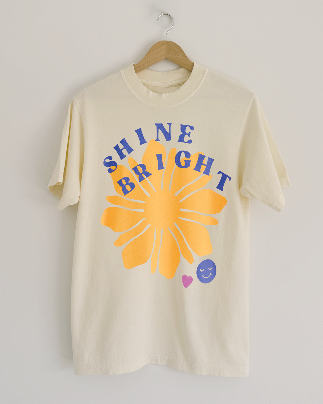 Shine Bright Heavyweight Cream Tee