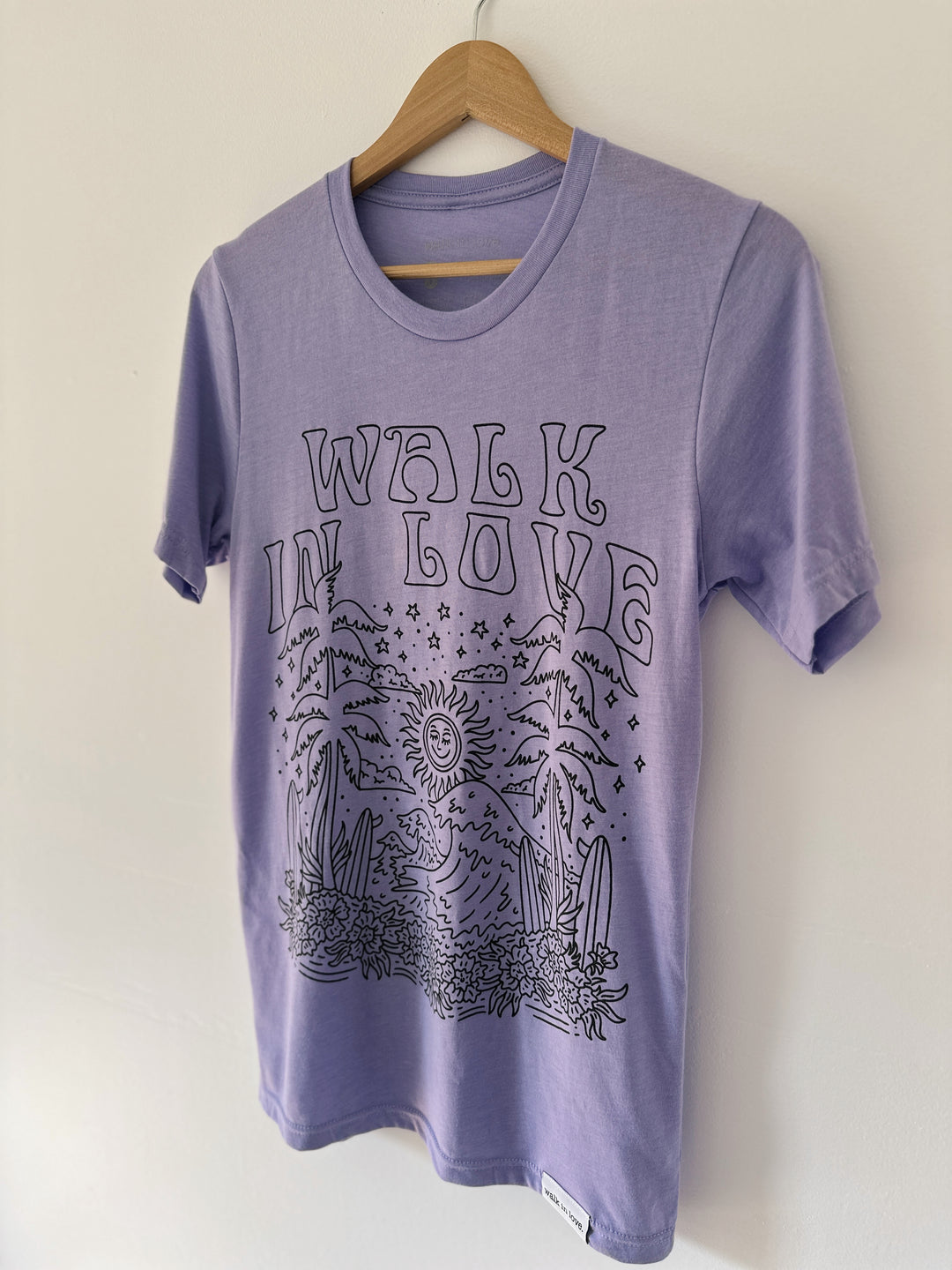 walk in love. Island Vibes Dark Lav Tri-Blend Tee