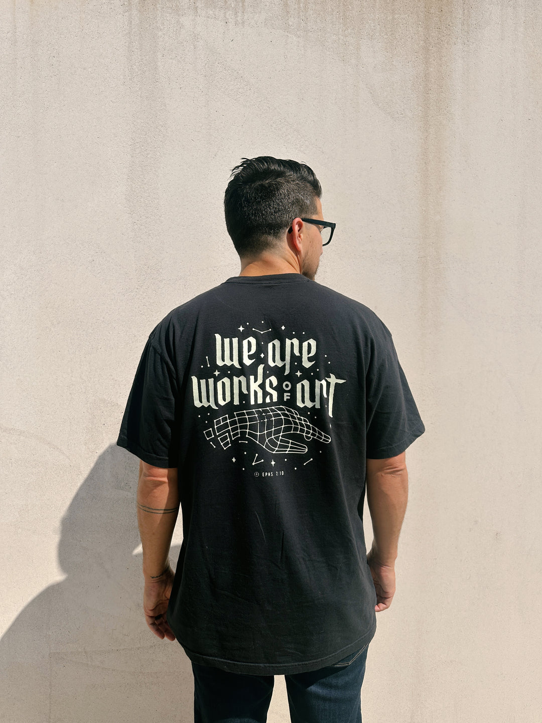 Works of Art Black Vintage Washed Tee
